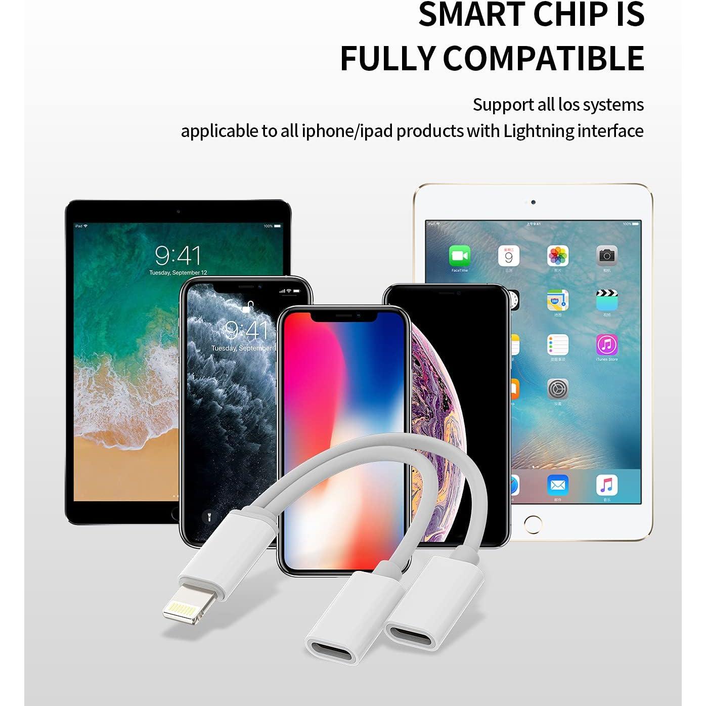 Adaptador Lightning Doble a Jack y Carga Zoyuzan 2 en 1