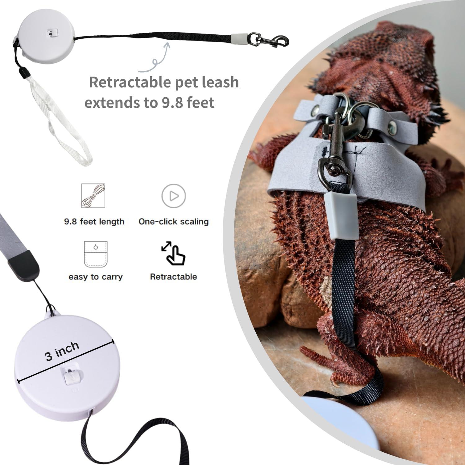 Juego de Arnés y Correa TTMIMIK para Dragón Barbudo - 3 Tamaños