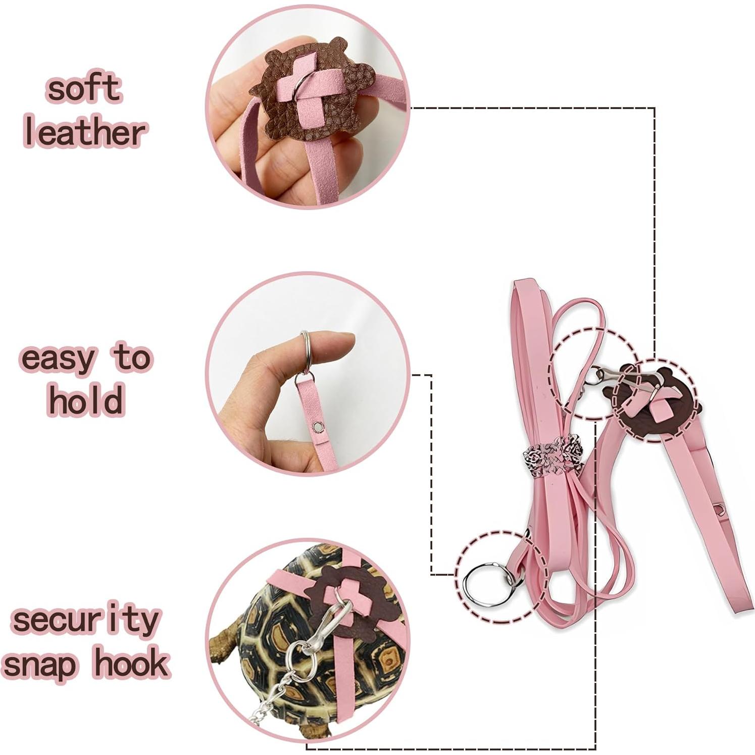 Correa Ajustable para Tortuga LIhang - Set Patineta y Arnés Pequeño Rosa