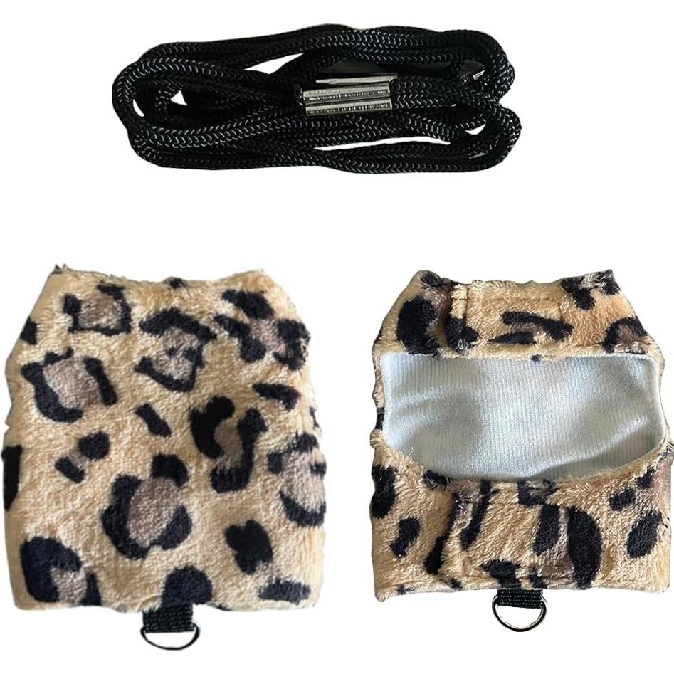 Ropa para Lagartos Anelekor con Correa y Sudadera Leopardo