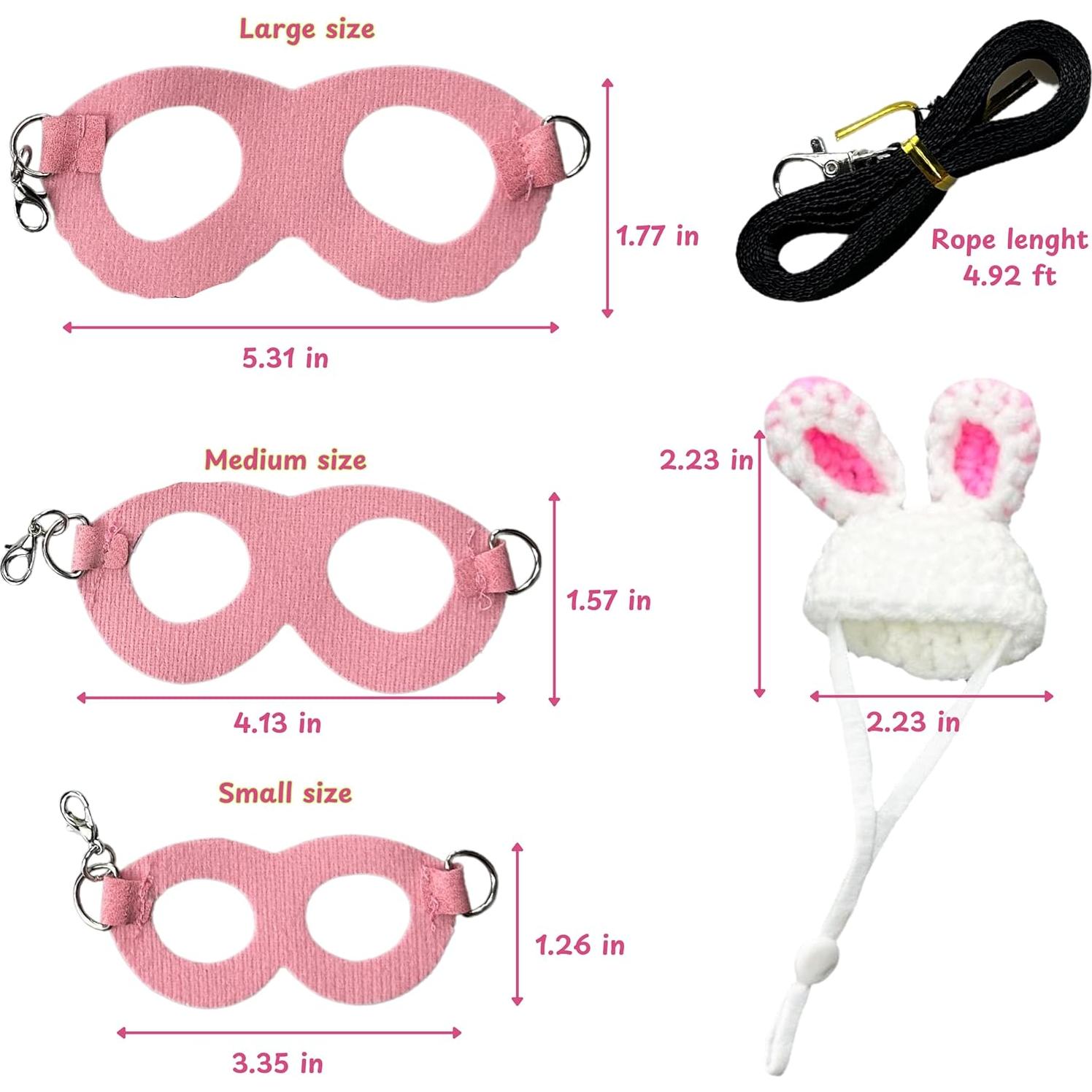 Arnés y Correa para Dragón Barbudo Homedy Conejo Rosa