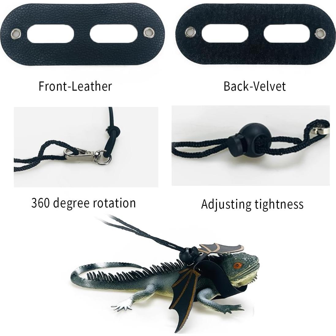 Transportador de Mochila para Dragón Barbudo uoopet Negro 30x21x32cm