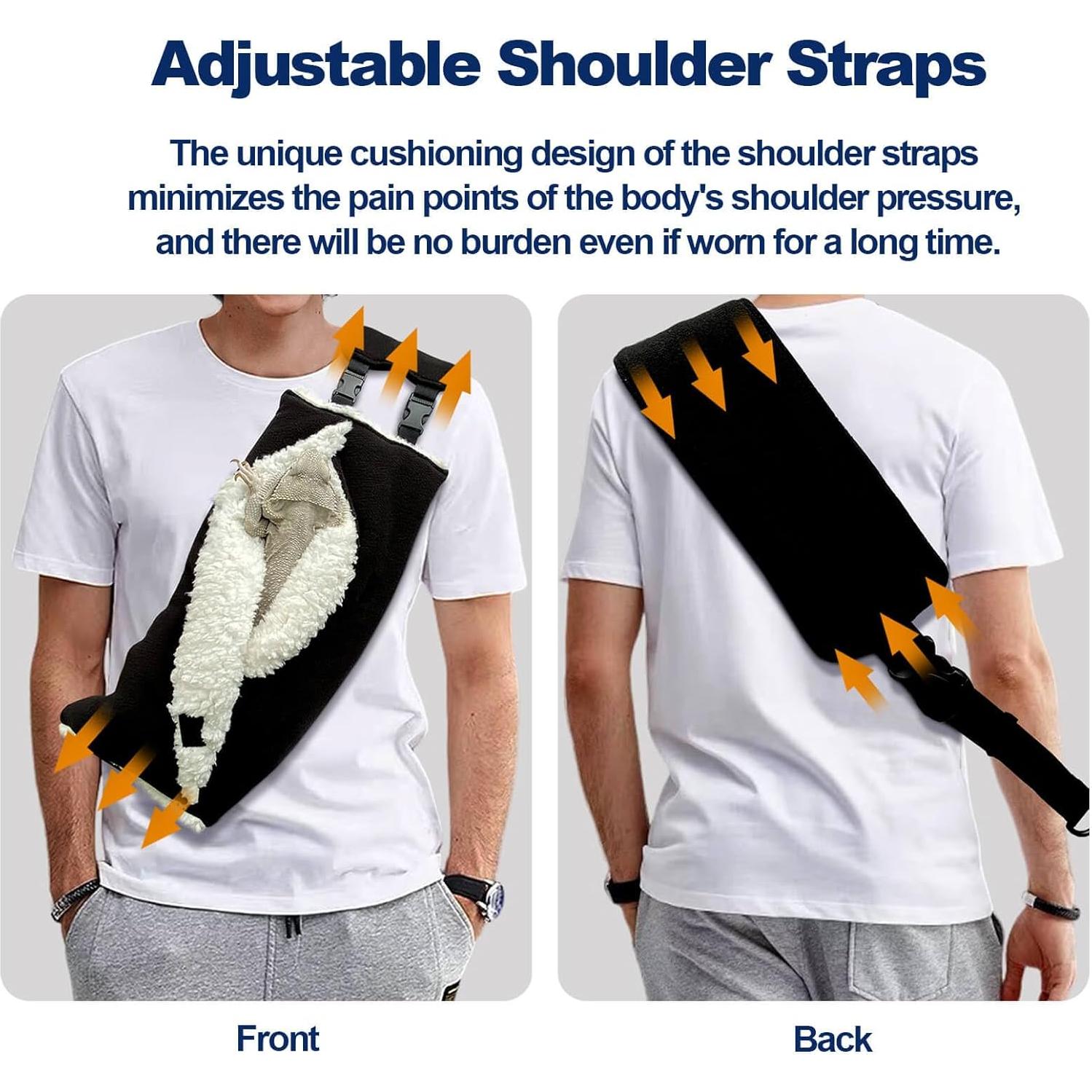 Bolsa Transportadora Ajustable Watfoon Pets para Reptiles Negro