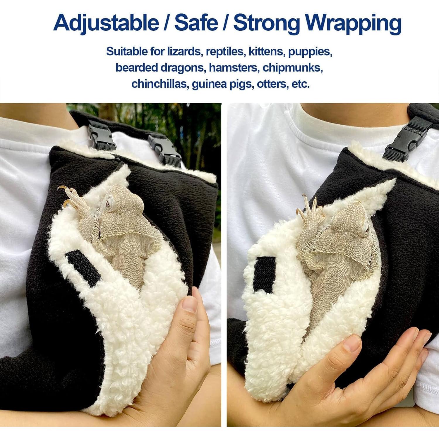 Bolsa Transportadora Ajustable Watfoon Pets para Reptiles Negro