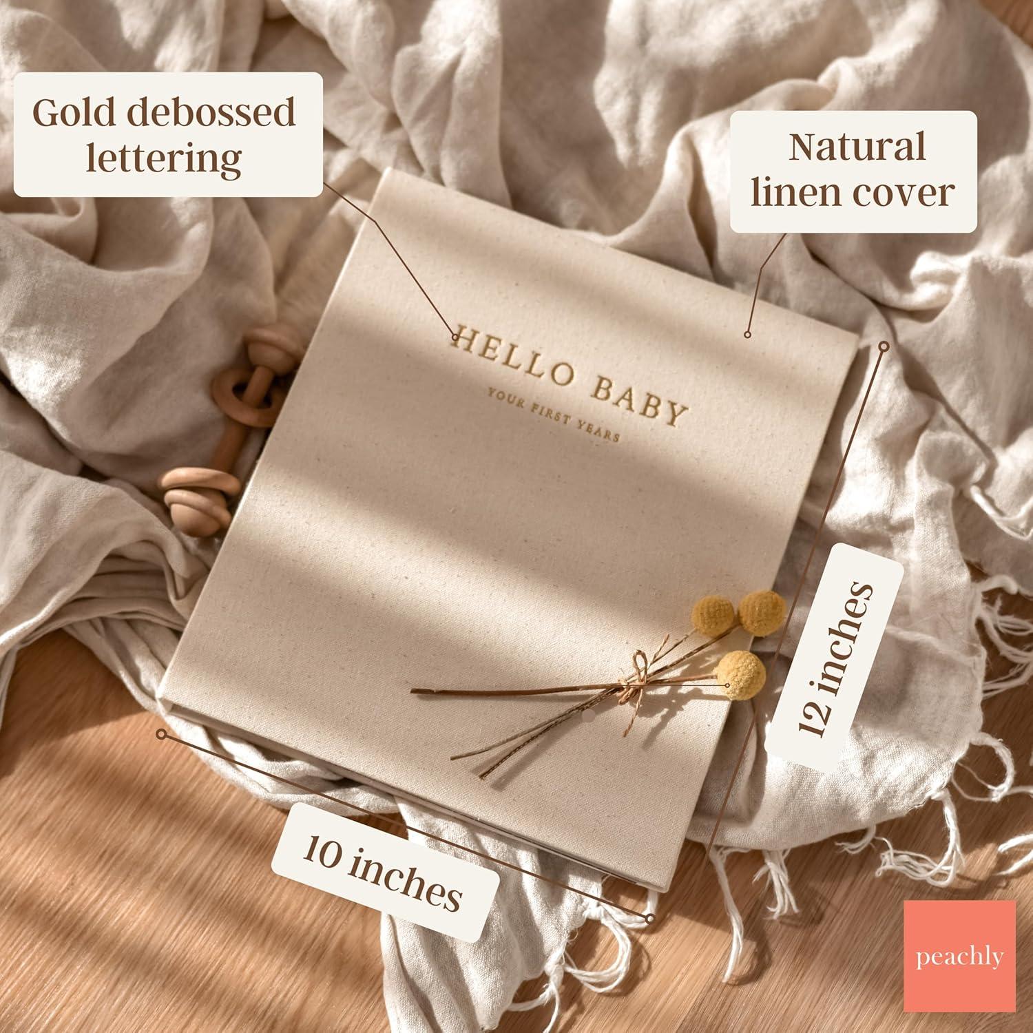 Libro de Recuerdos para Bebés Peachly Oliva - 60 Páginas