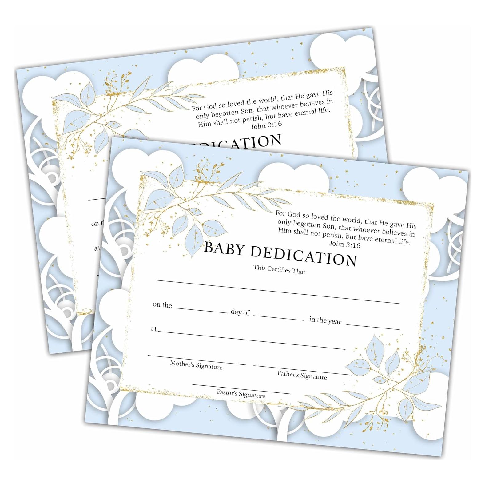 Certificados de Bautismo Disfuco - 25 Unidades 20.32x25.4cm