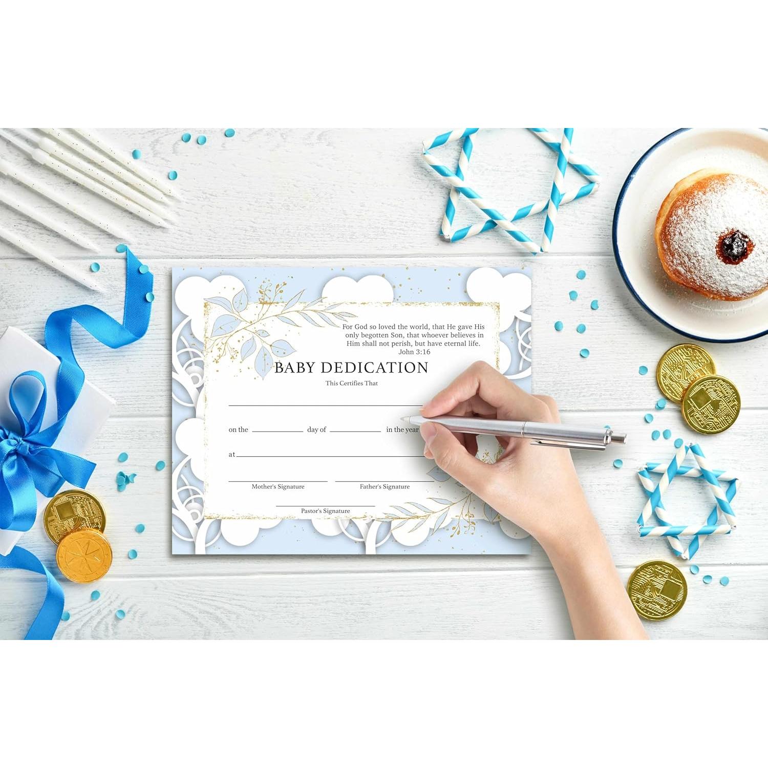 Certificados de Bautismo Disfuco - 25 Unidades 20.32x25.4cm