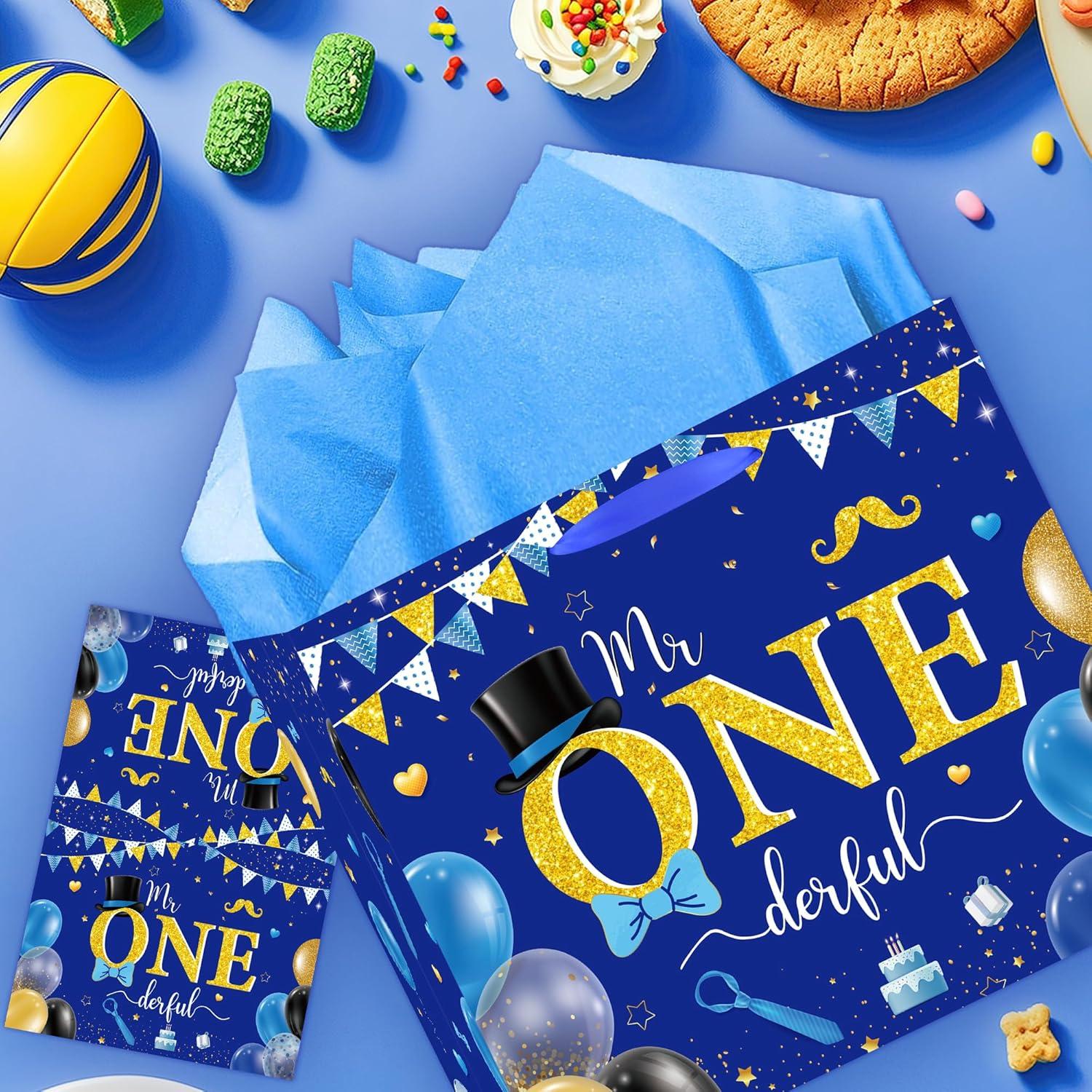 Bolsa de Regalo EoBeCy 1er Cumpleaños Niño Mr. Onederful