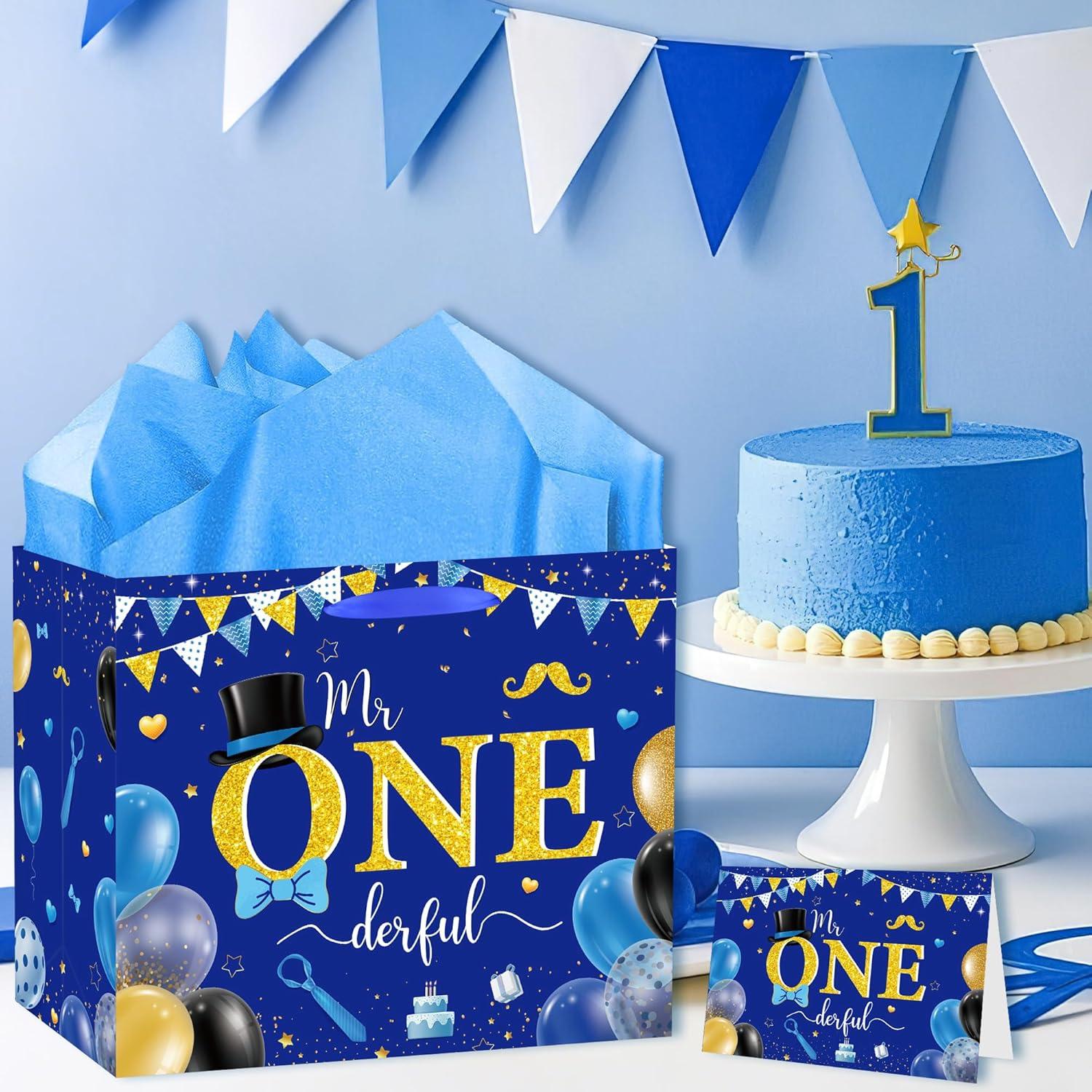 Bolsa de Regalo EoBeCy 1er Cumpleaños Niño Mr. Onederful
