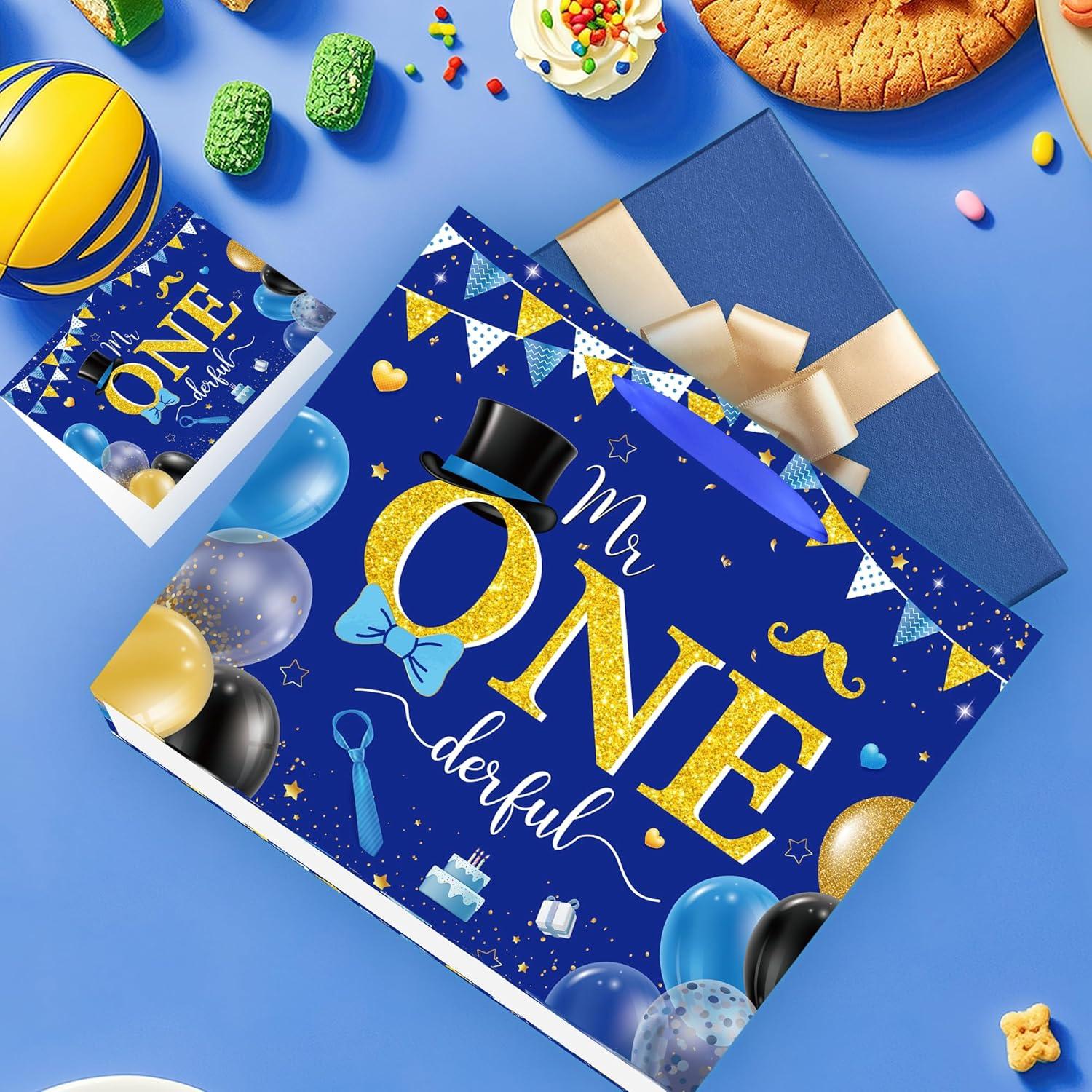 Bolsa de Regalo EoBeCy 1er Cumpleaños Niño Mr. Onederful