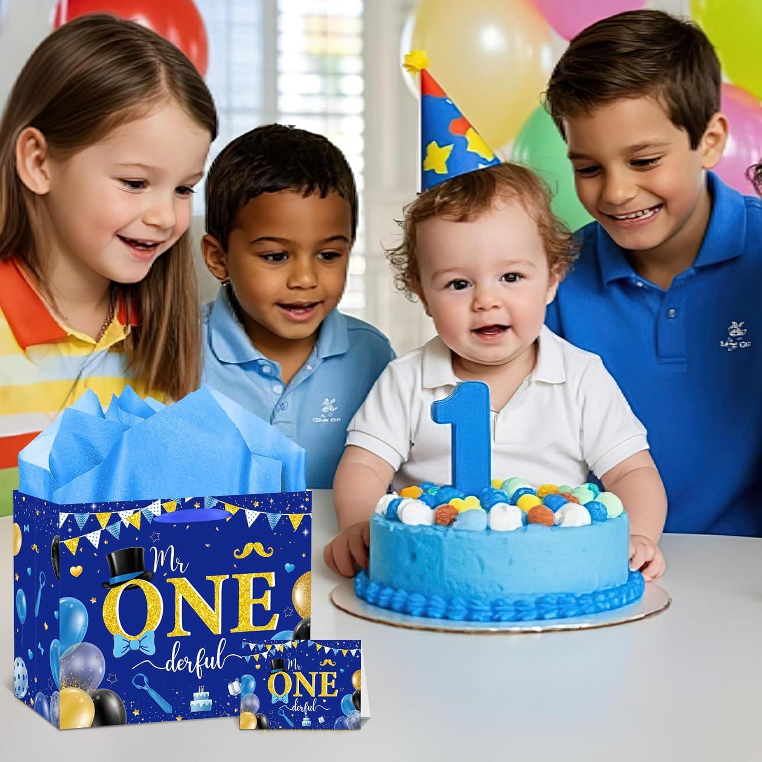 Bolsa de Regalo EoBeCy 1er Cumpleaños Niño Mr. Onederful