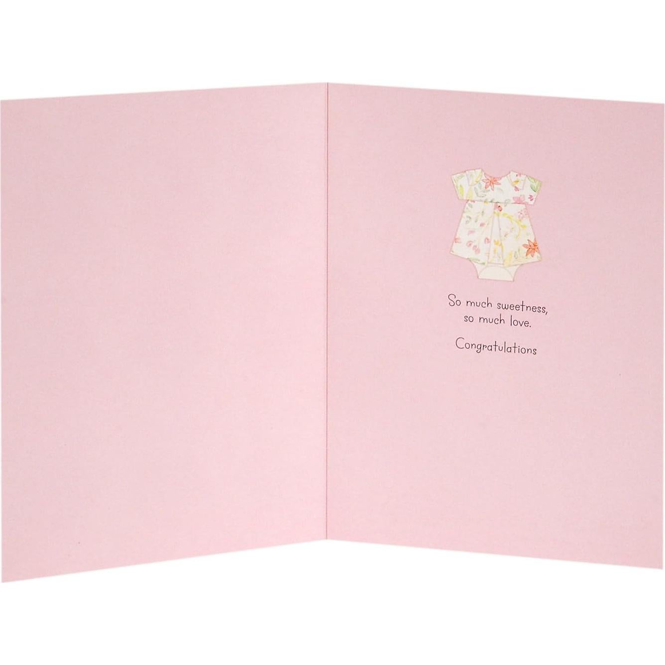 Tarjeta de Felicitación Baby Shower Hallmark Rosa 12.7x18.3cm