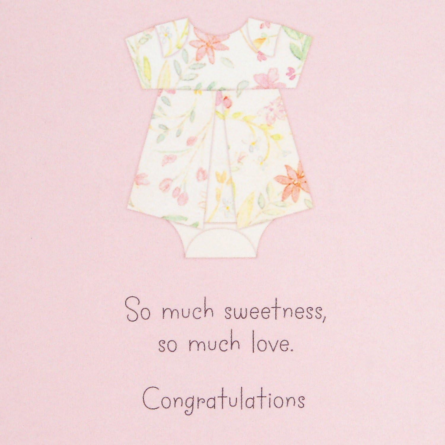 Tarjeta de Felicitación Baby Shower Hallmark Rosa 12.7x18.3cm