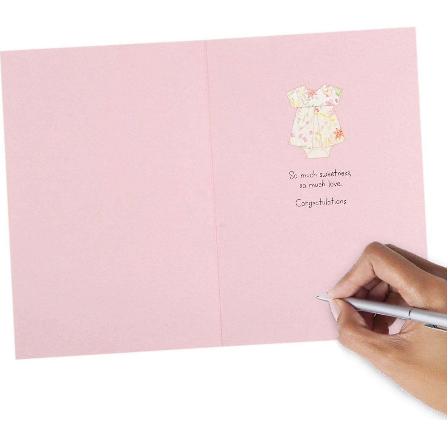 Tarjeta de Felicitación Baby Shower Hallmark Rosa 12.7x18.3cm