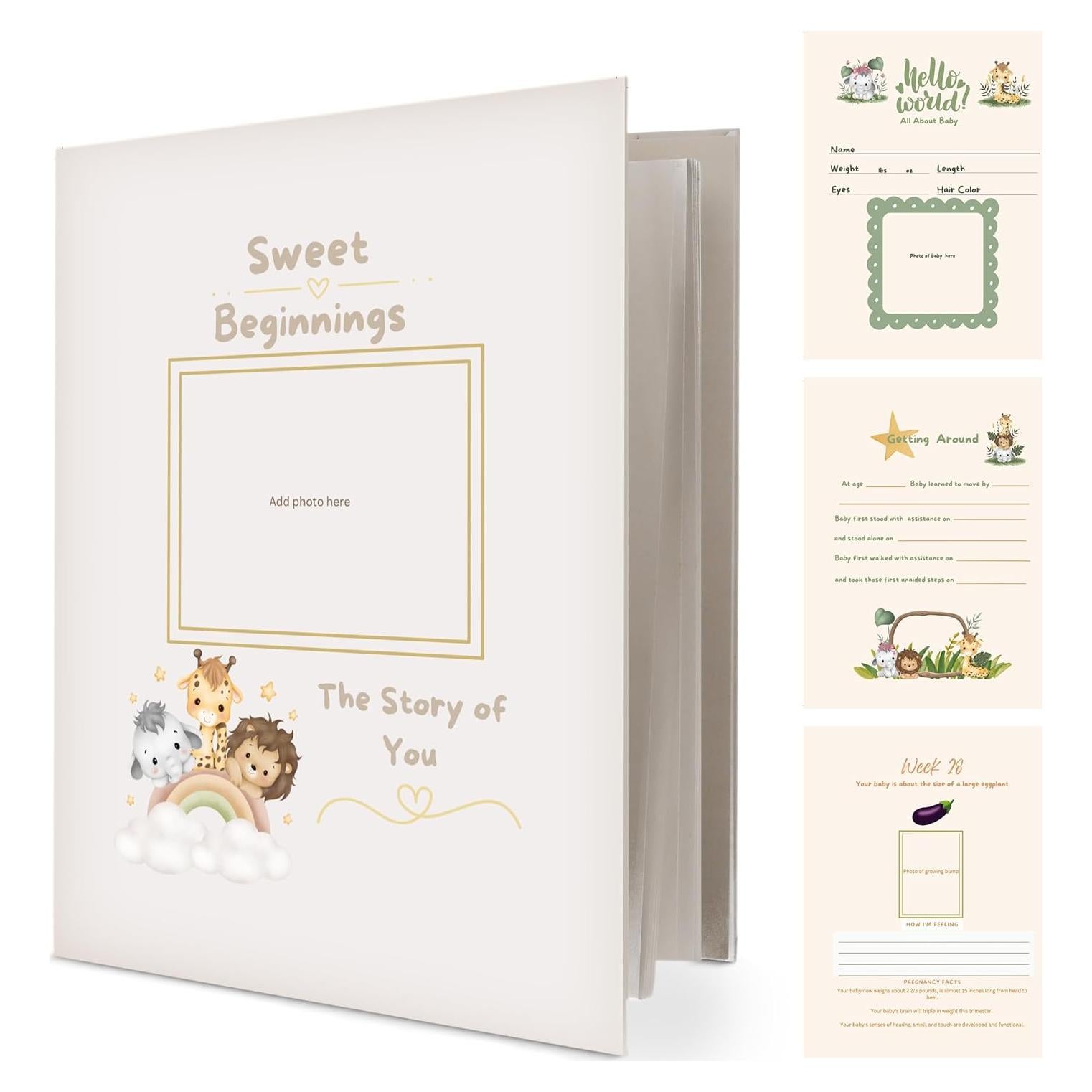 Pregnancy Journal, Baby Book - Hardcover Spiral Journal to Document Your Baby's Milestones w/ Pregnancy Facts - Perfect Keepsake to Remember Your Pregnancy and Baby's Growth