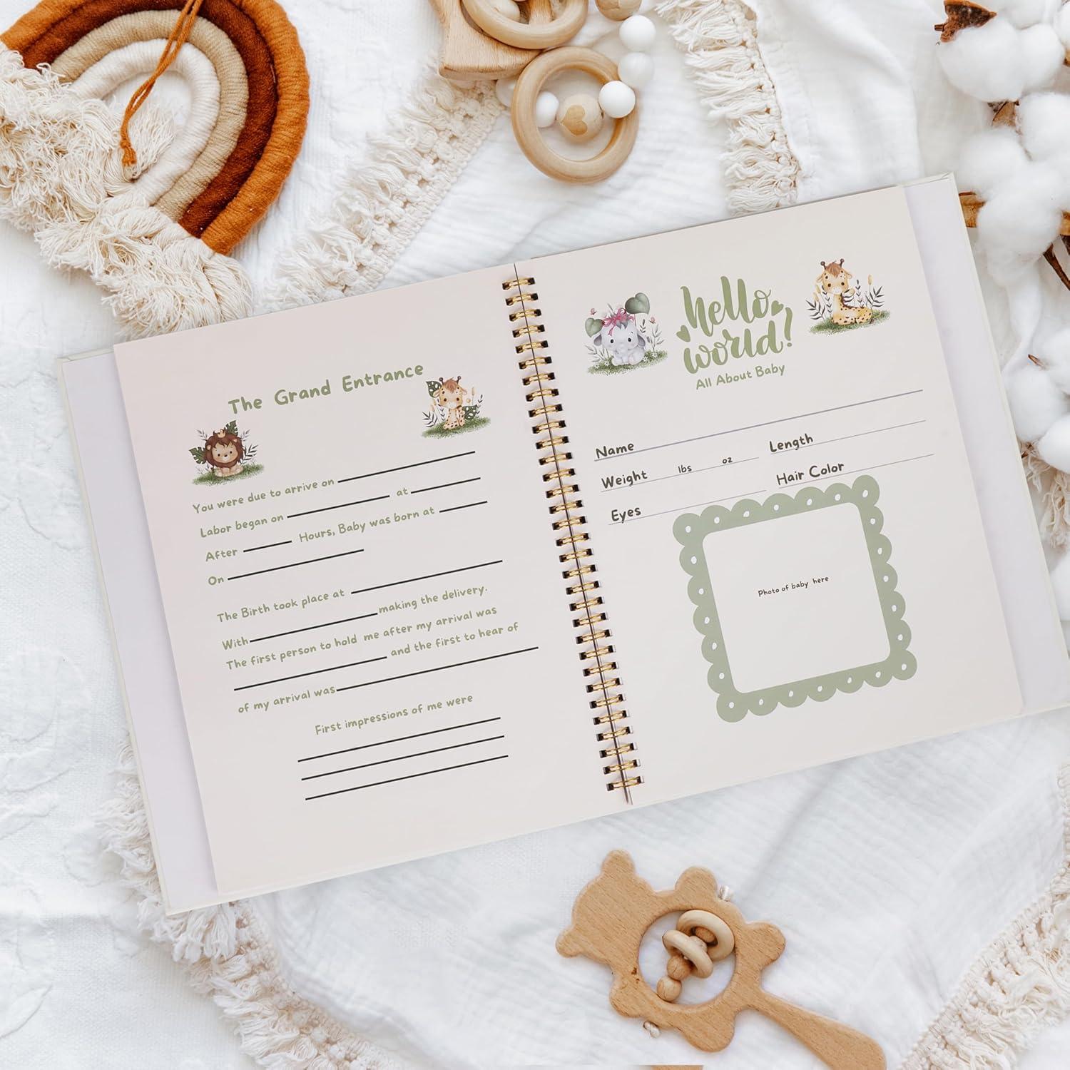 Pregnancy Journal, Baby Book - Hardcover Spiral Journal to Document Your Baby's Milestones w/ Pregnancy Facts - Perfect Keepsake to Remember Your Pregnancy and Baby's Growth