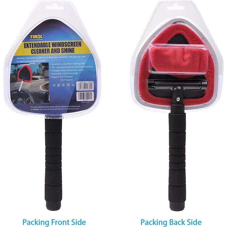 Limpiaparabrisas AutoEC con Mango Extensible y 2 Fundas Microfibra