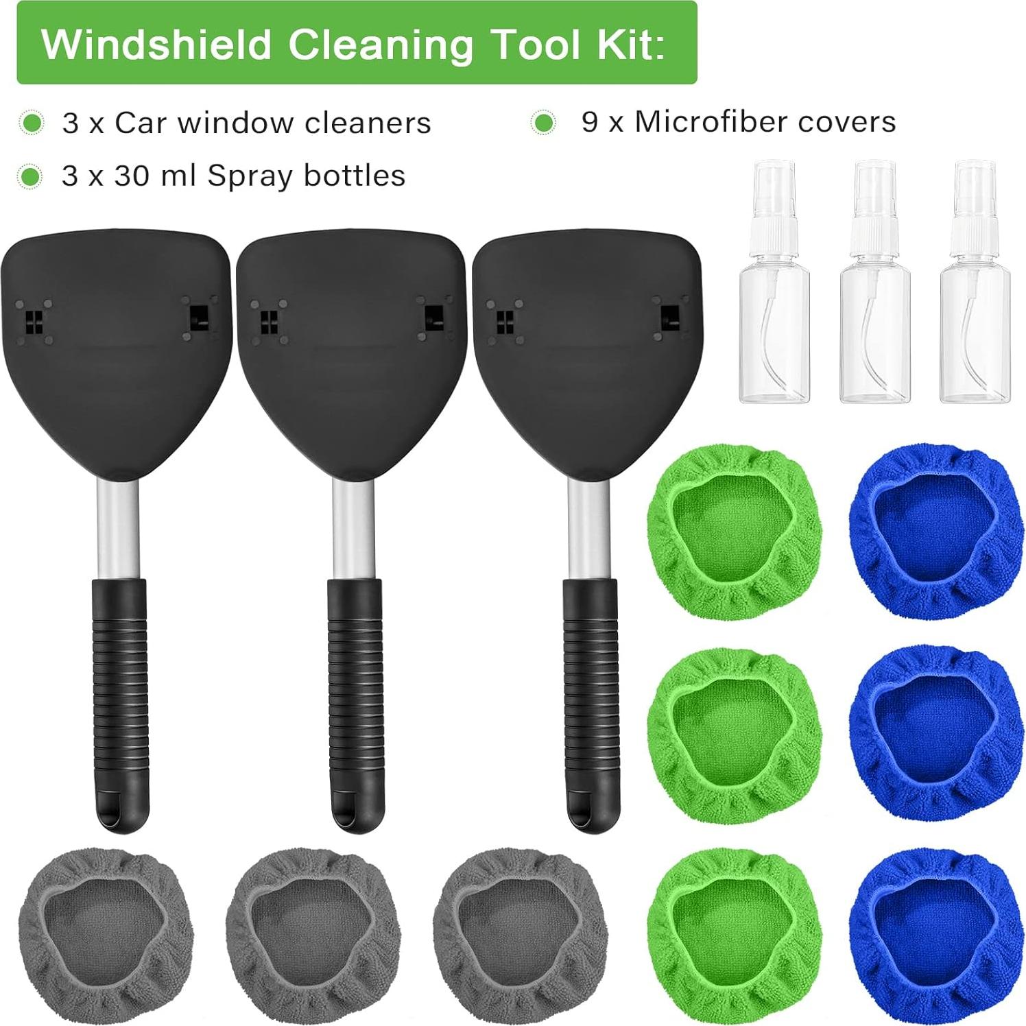 Kit de Limpieza de Parabrisas Tallew 3 Pcs con Mango Extensible