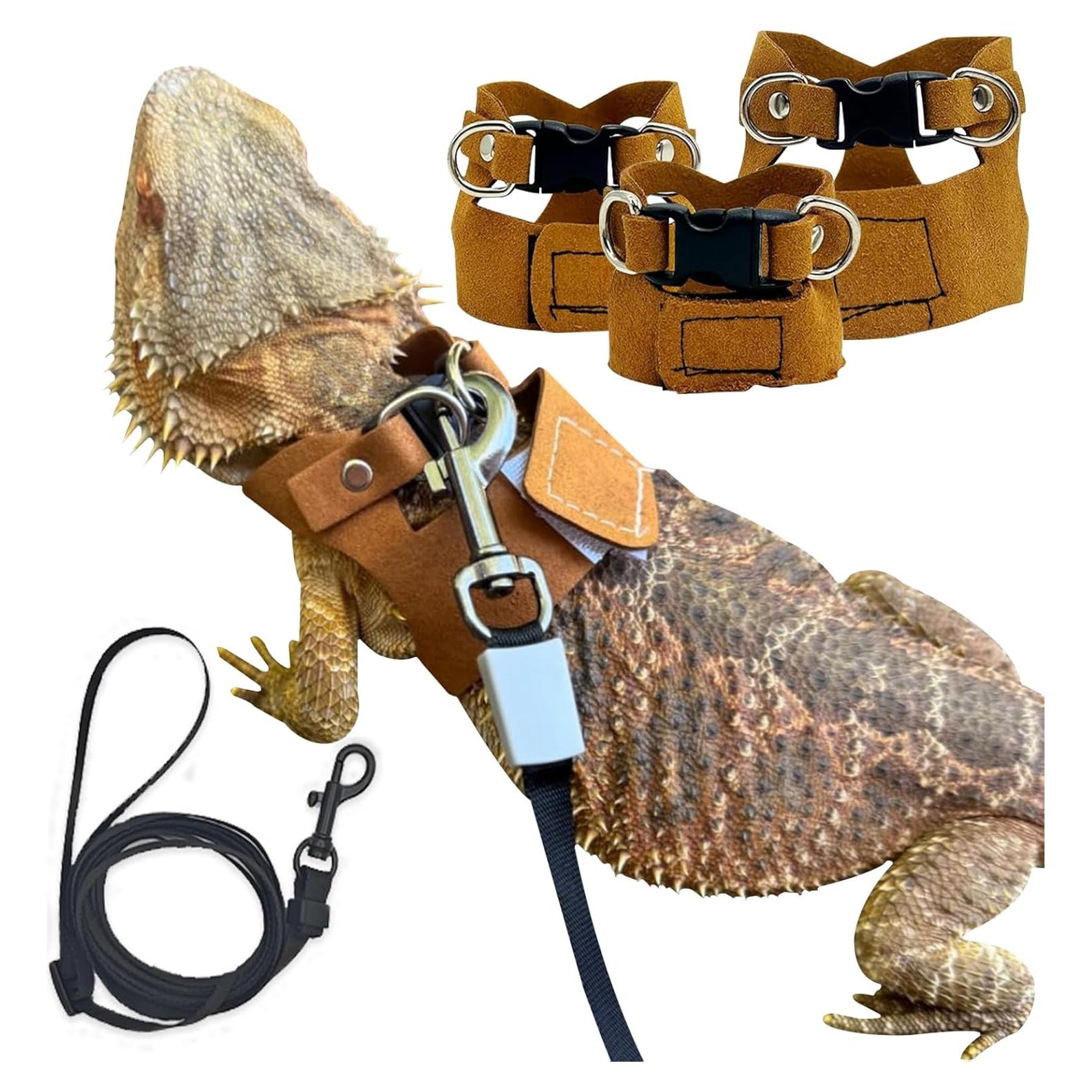 Juego de Arnés y Correa Ajustable KEECAO para Dragón Barbudo