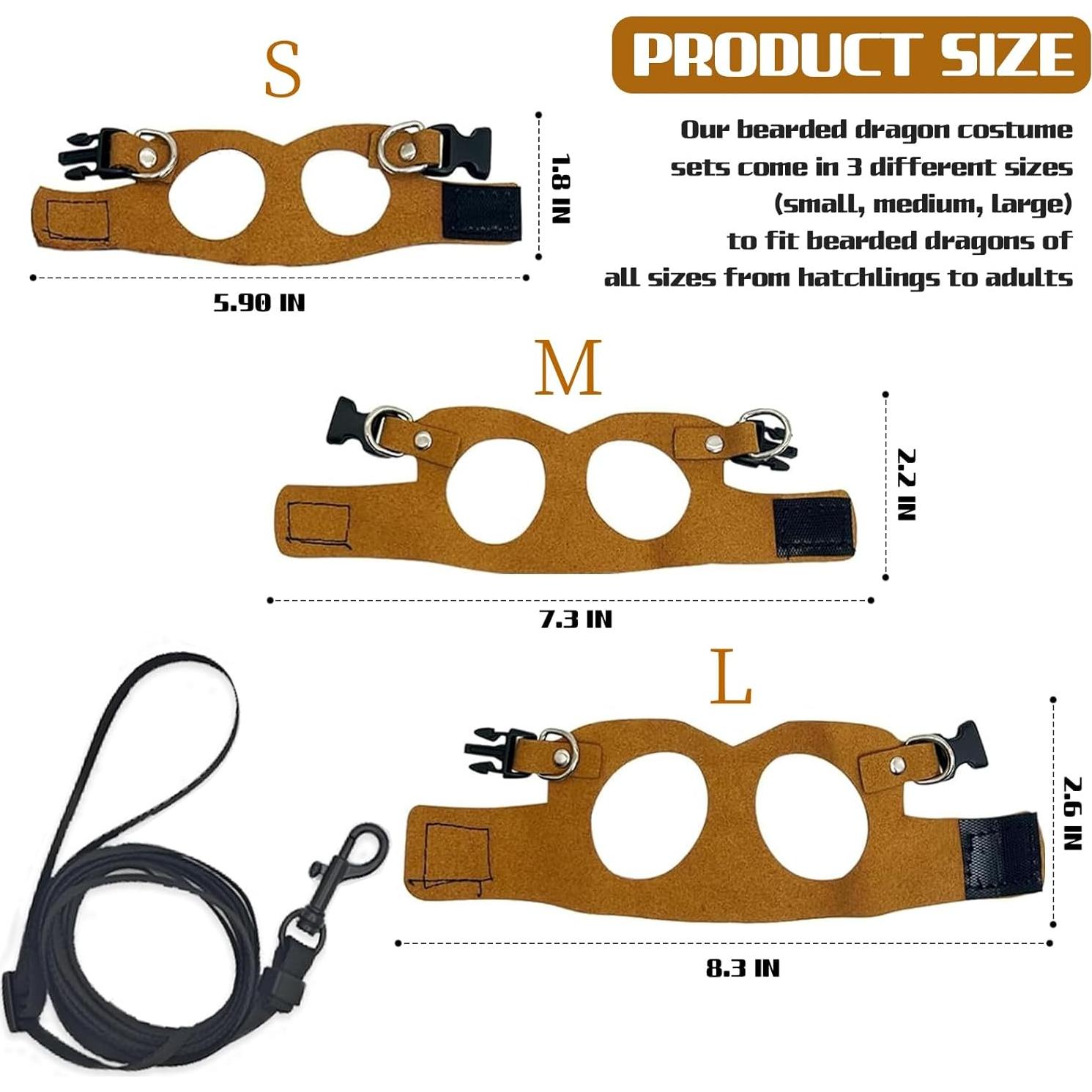 Juego de Arnés y Correa Ajustable KEECAO para Dragón Barbudo
