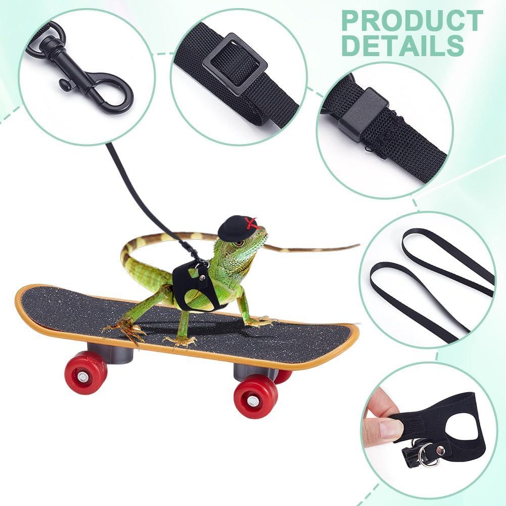 Conjunto Arnés y Correa OLYCRAFT para Dragón Barbudo - 3 Tamaños