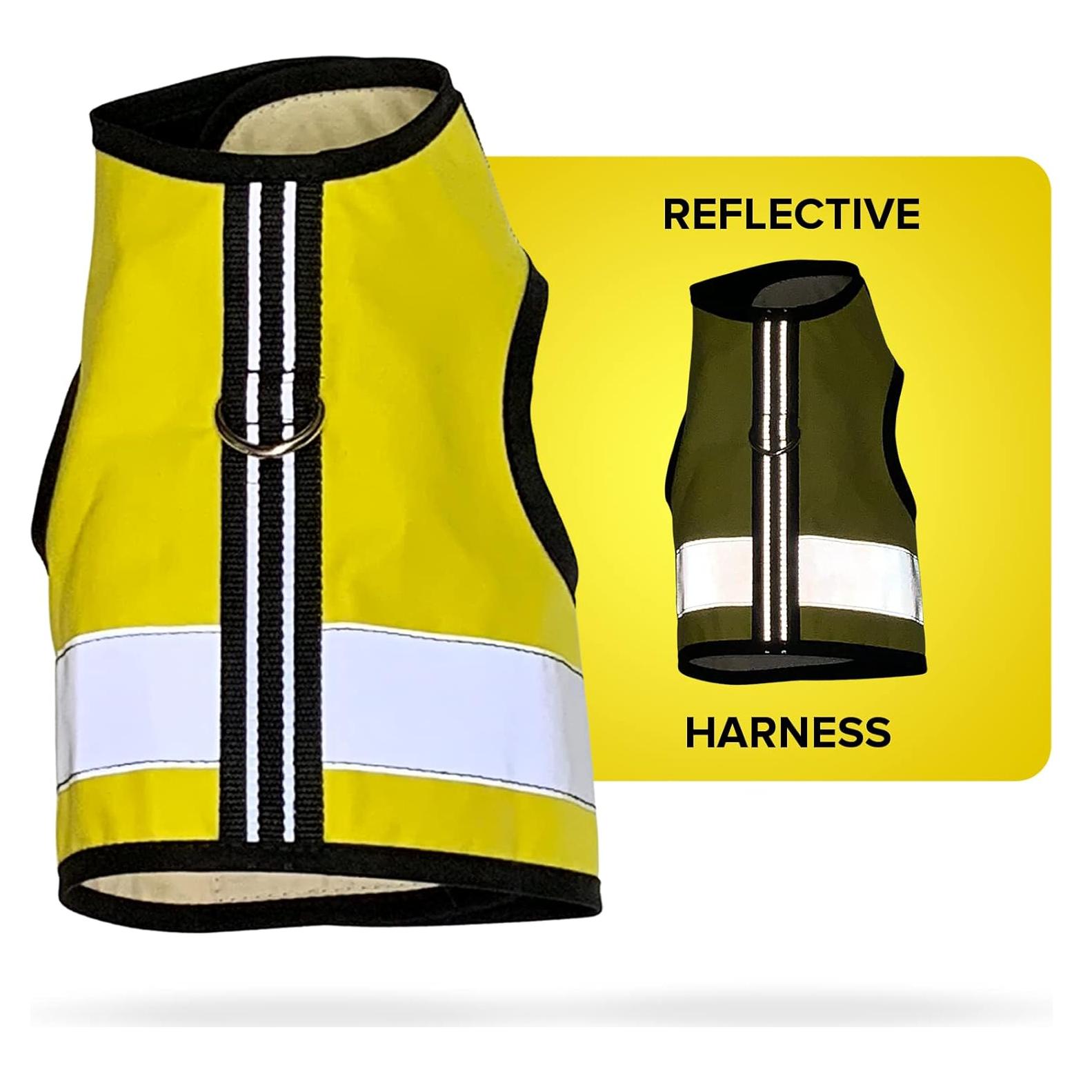 Arnés Reflectante para Gatos Crazy K Farm Amarillo XL