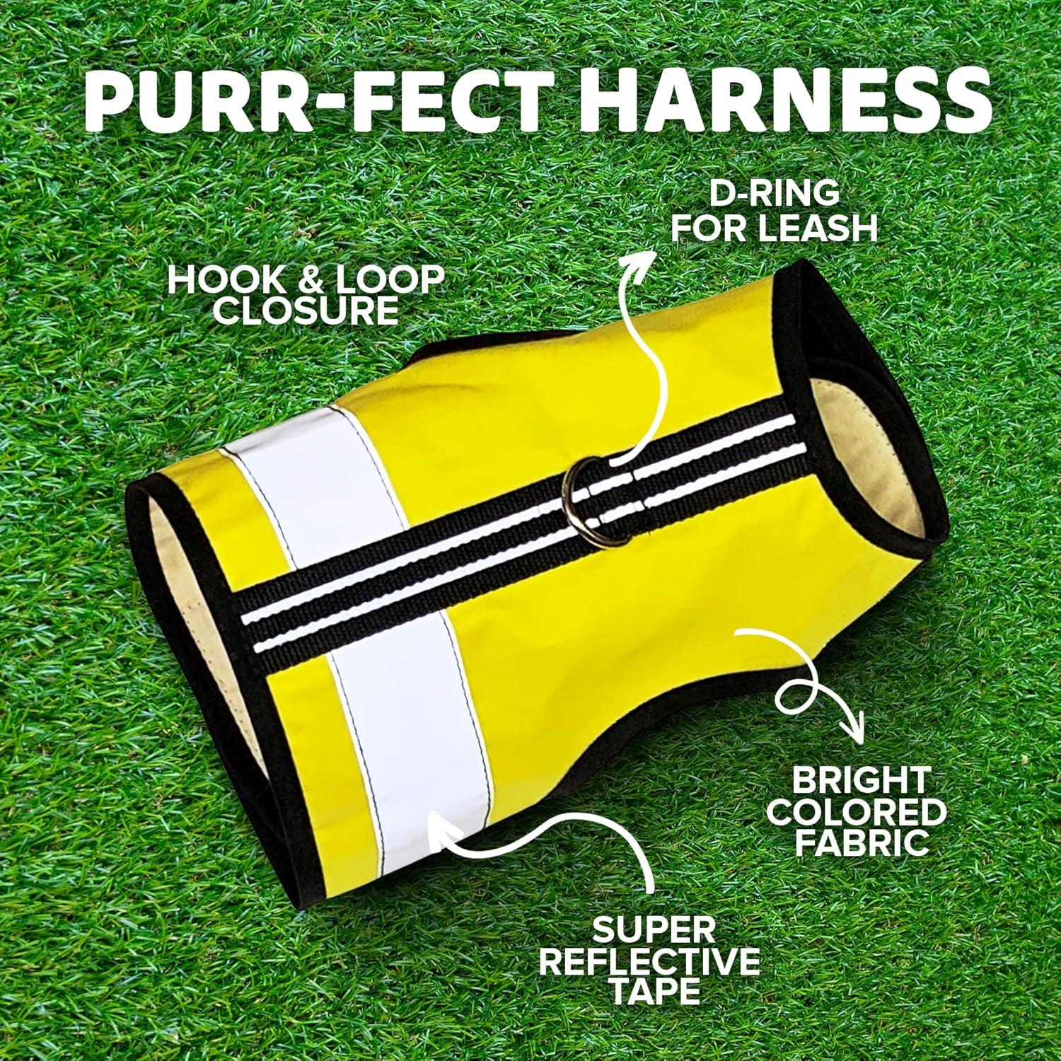 Arnés Reflectante para Gatos Crazy K Farm Amarillo XL