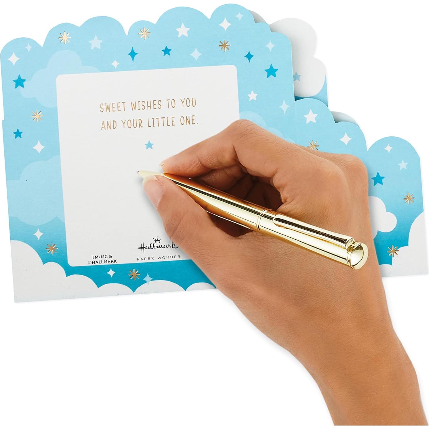 Tarjeta de Bienvenida para Bebé Niño Hallmark 3D Globos Azules