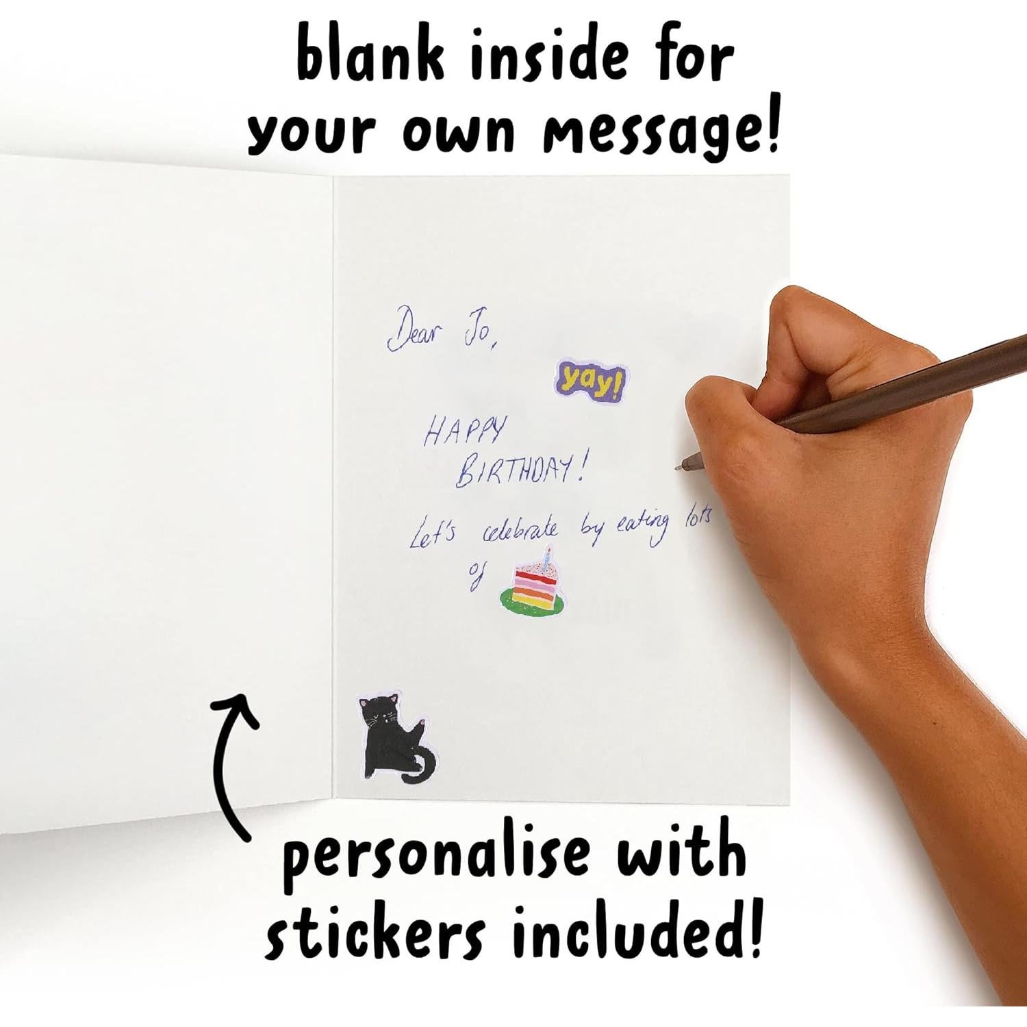 Tarjeta de Cumpleaños CENTRAL 23 para Niña 3 Años con Stickers