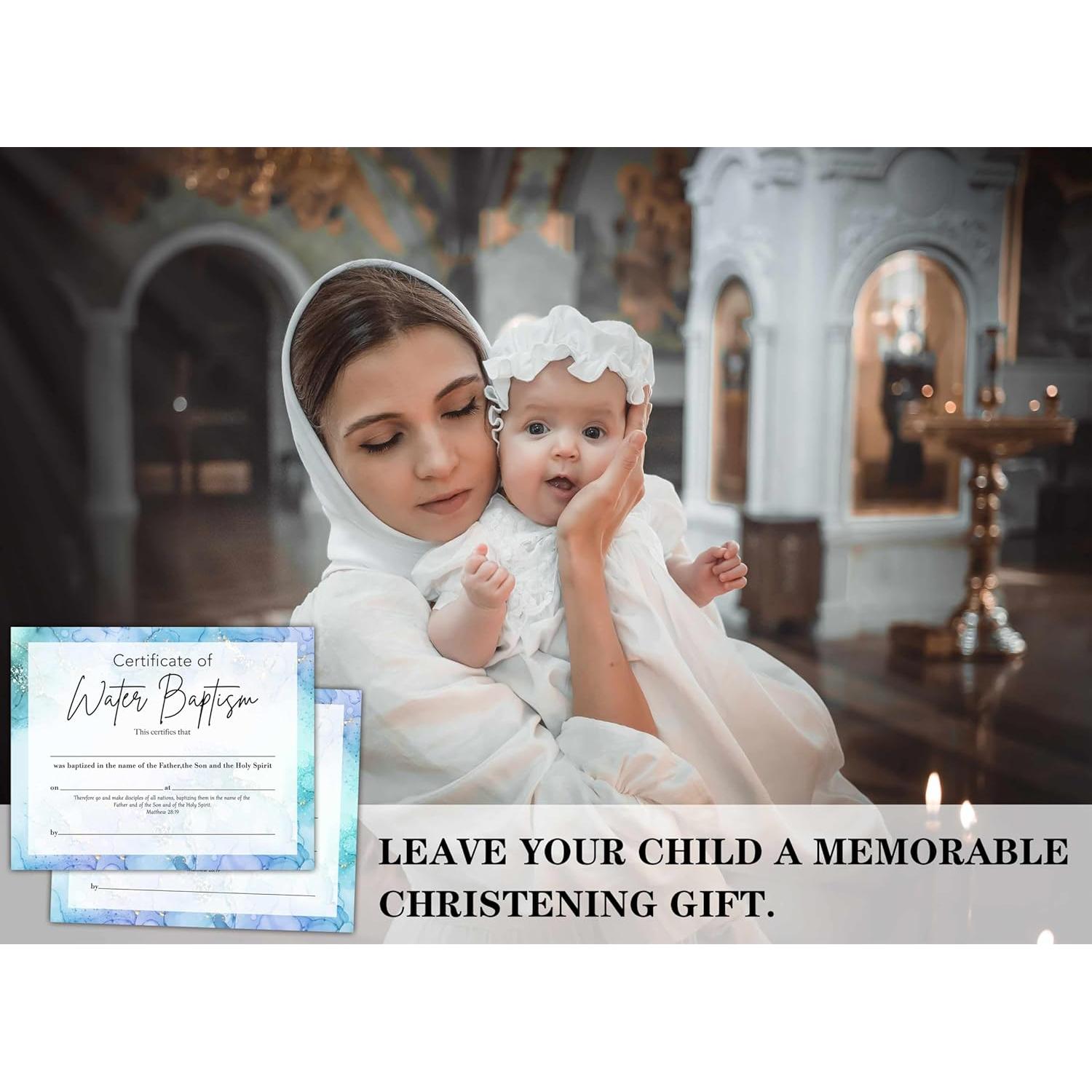 Paquete de 25 Certificados de Bautismo y Primer Corte de Cabello - Eyouyeqi