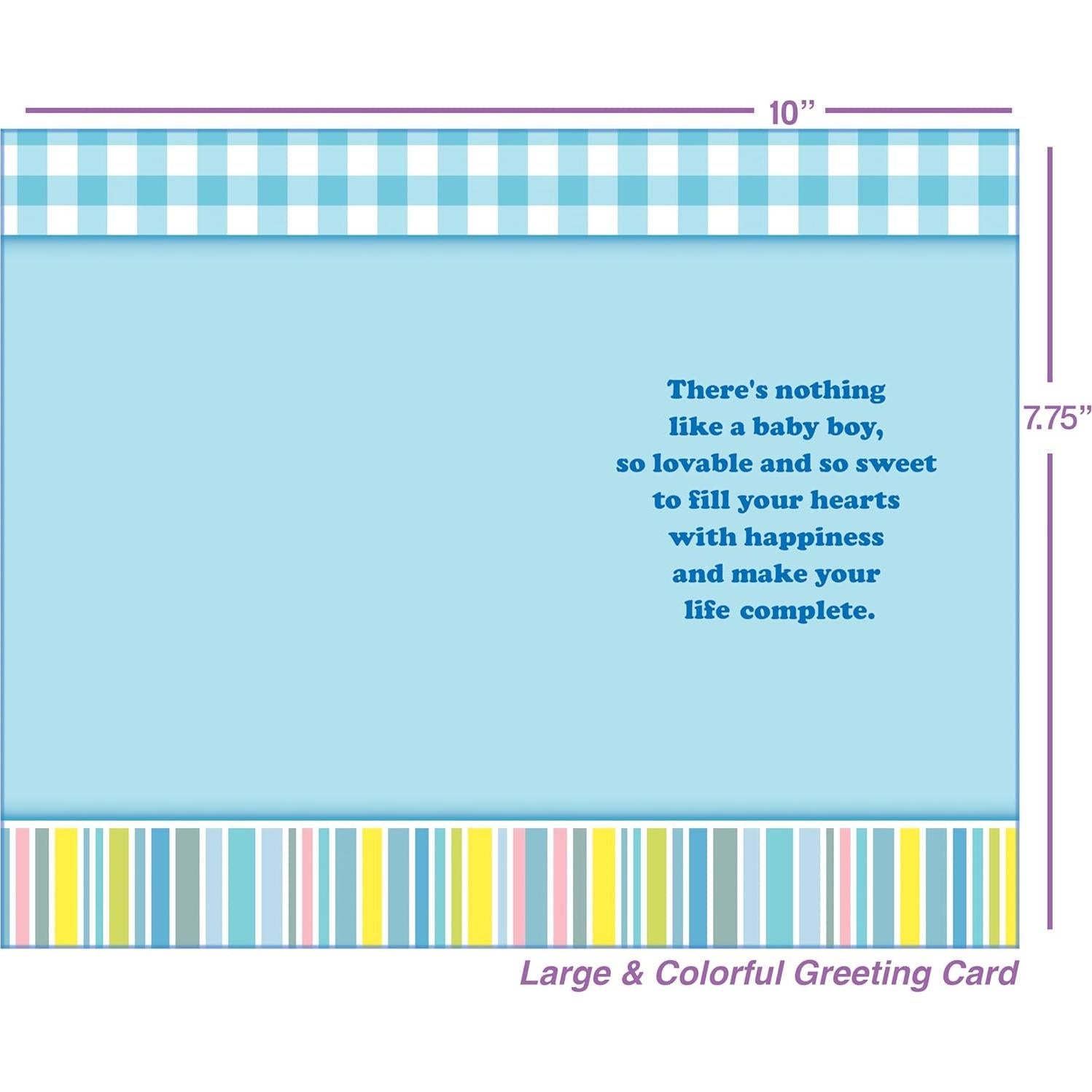 Tarjeta de Felicitación Nuevo Bebé Niño Chuck's Card-O-Rama