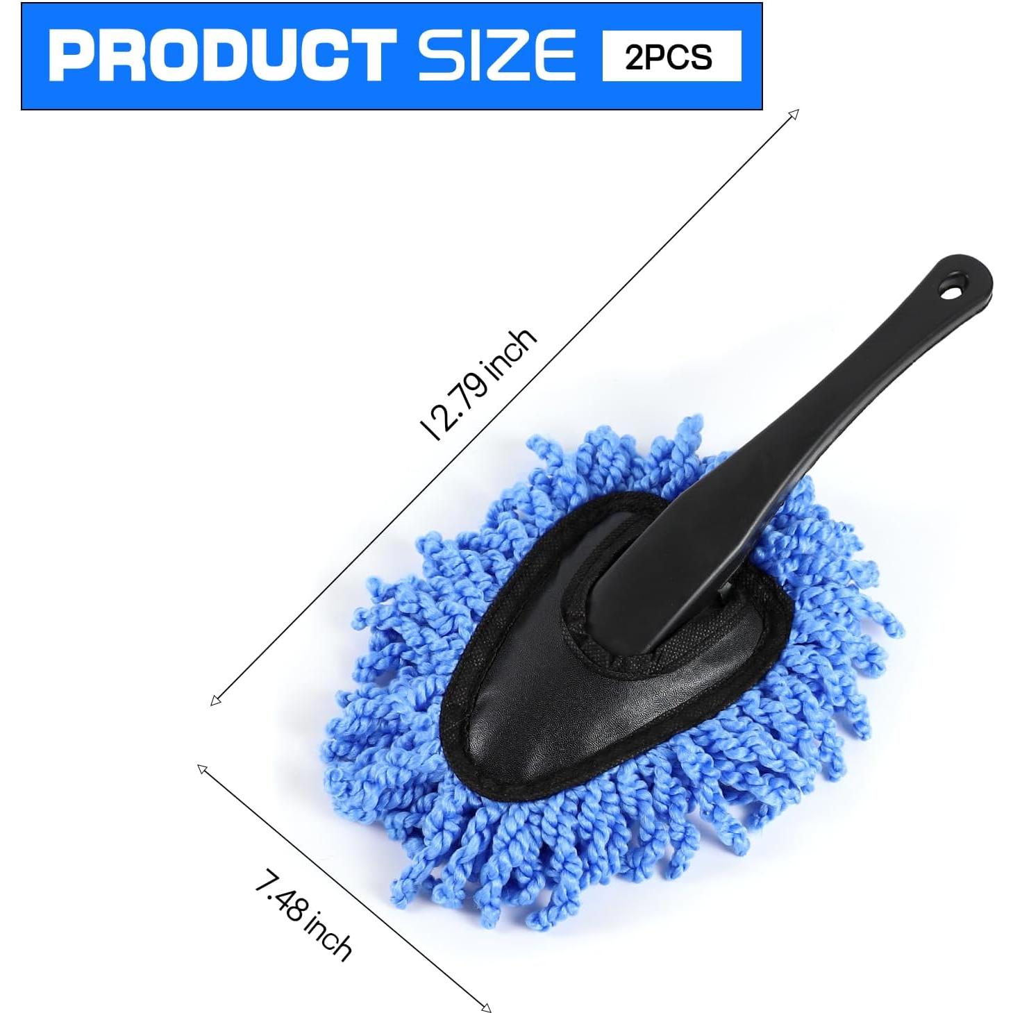 2 Cepillos de Microfibra Wogomz para Limpiar Tablero de Coche