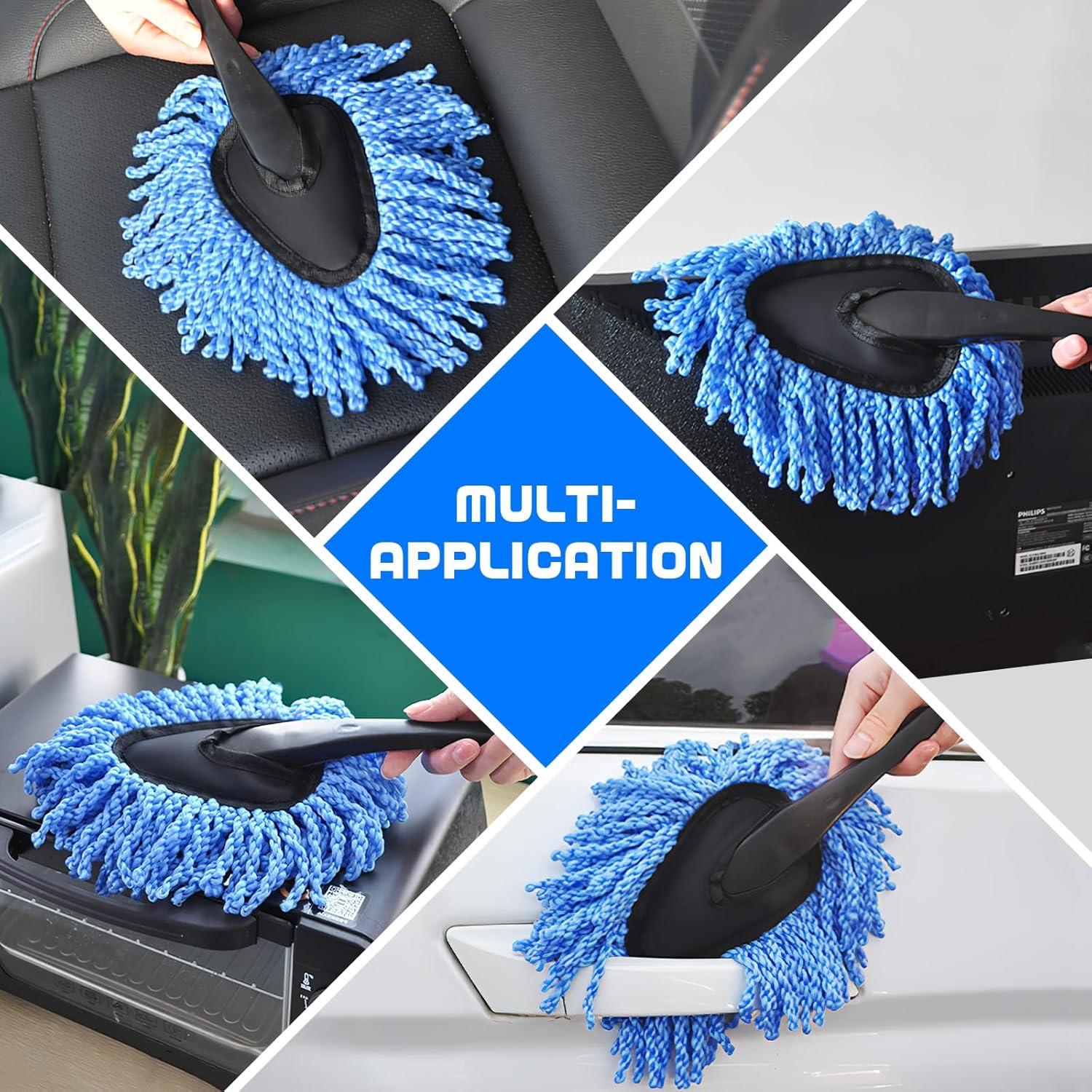 2 Cepillos de Microfibra Wogomz para Limpiar Tablero de Coche