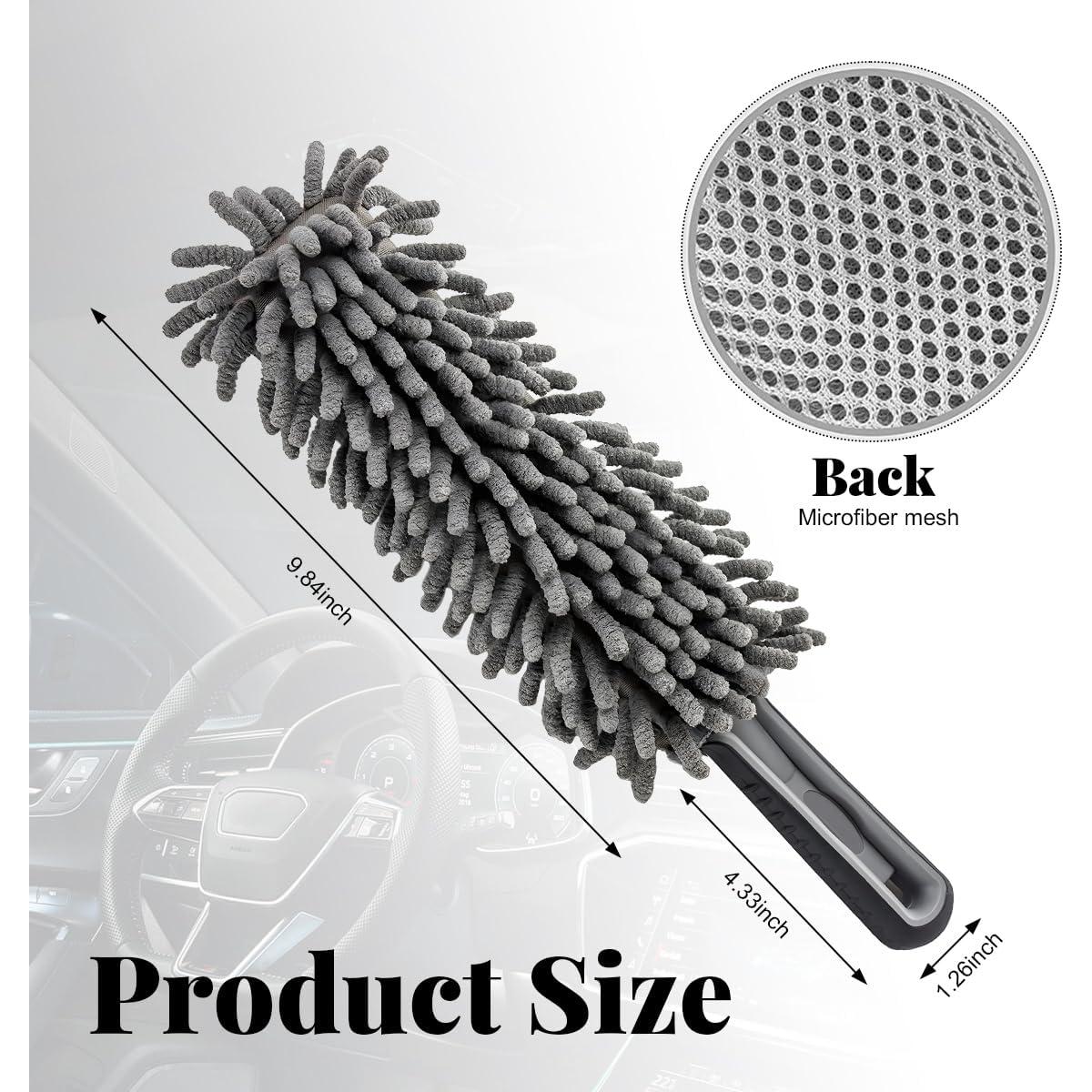 Duster de Auto Interior Yourkar Microfibra Gris 34 cm