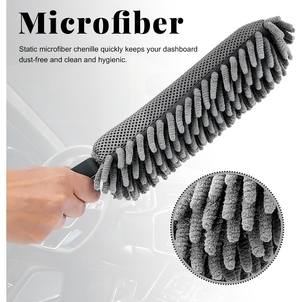 Duster de Auto Interior Yourkar Microfibra Gris 34 cm