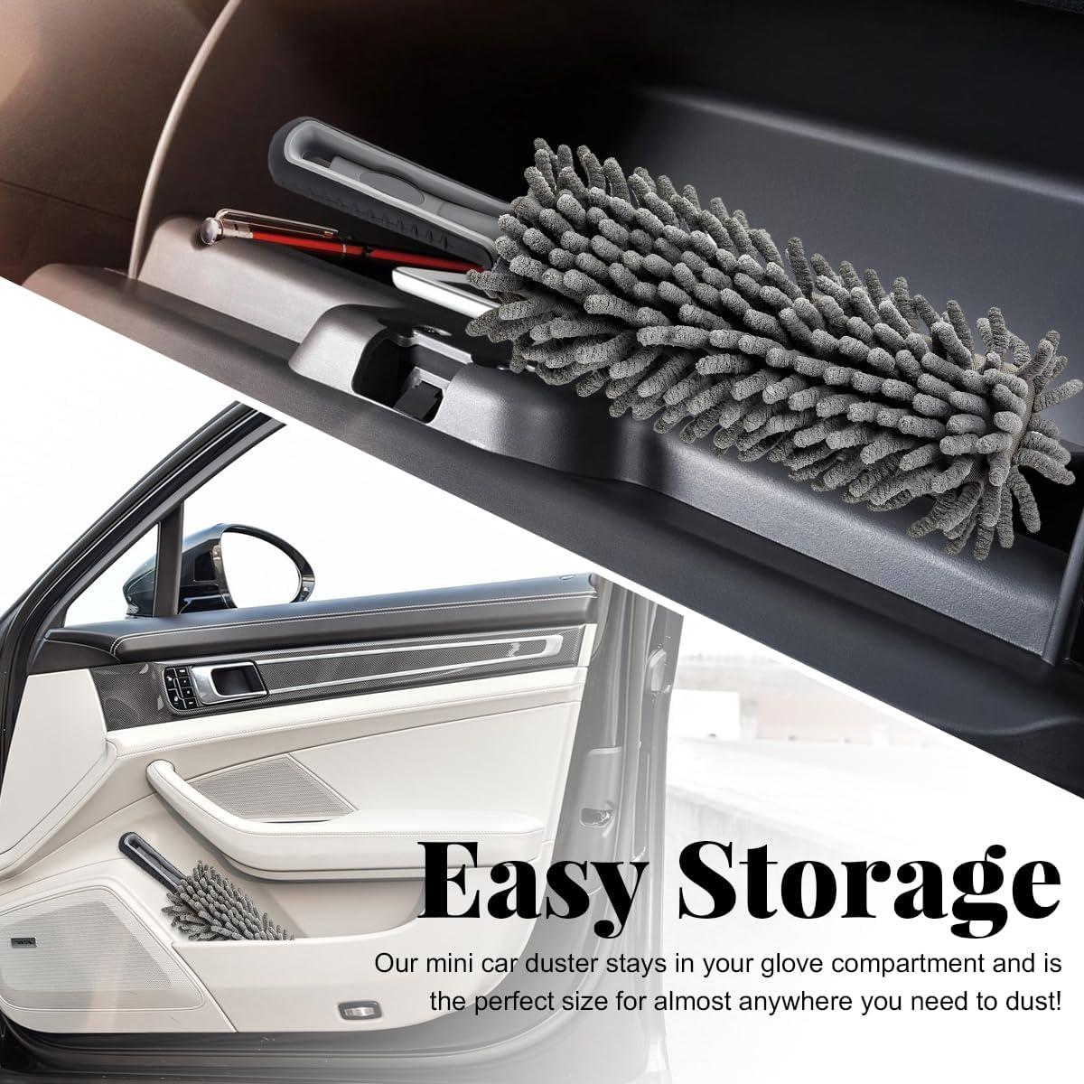 Duster de Auto Interior Yourkar Microfibra Gris 34 cm