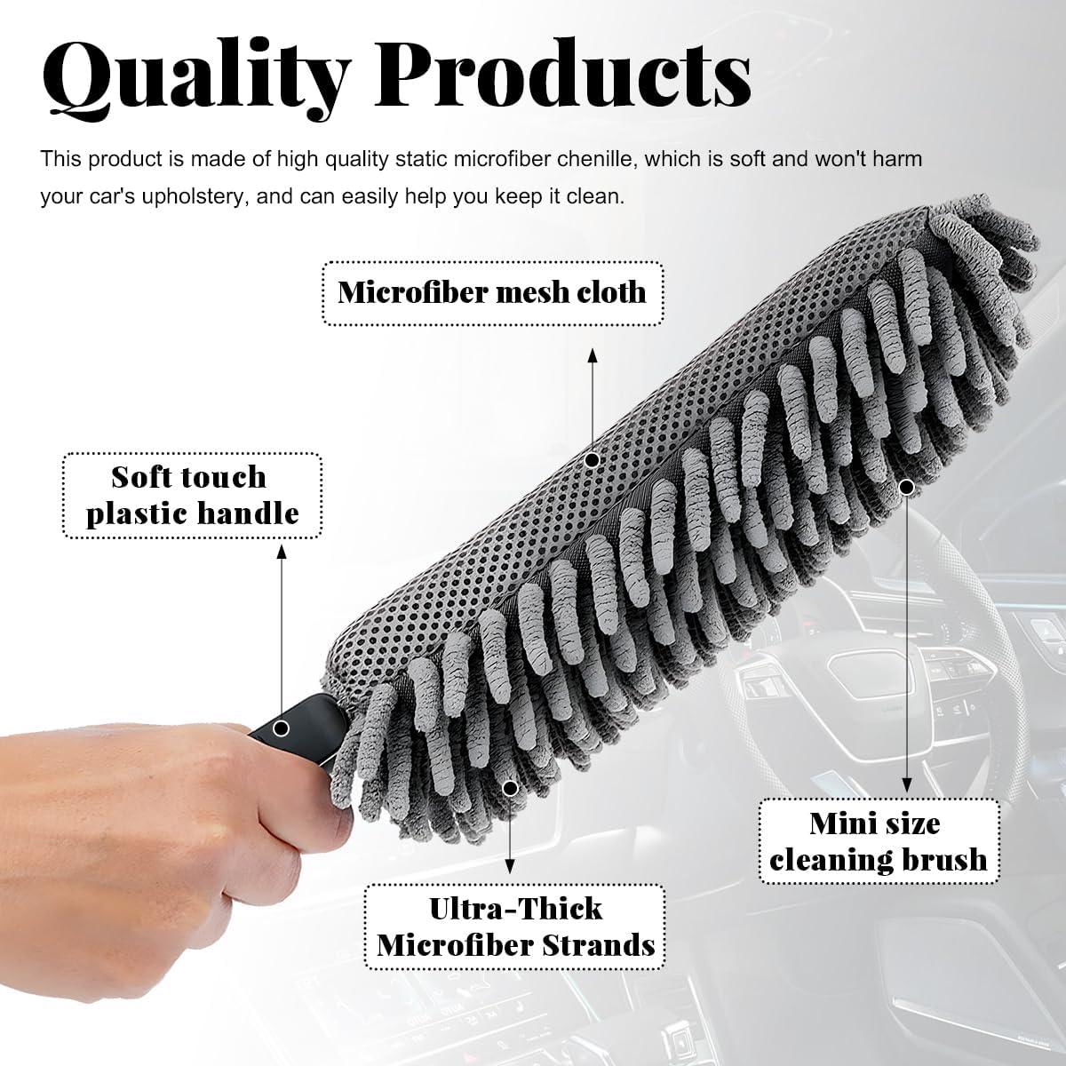 Duster de Auto Interior Yourkar Microfibra Gris 34 cm