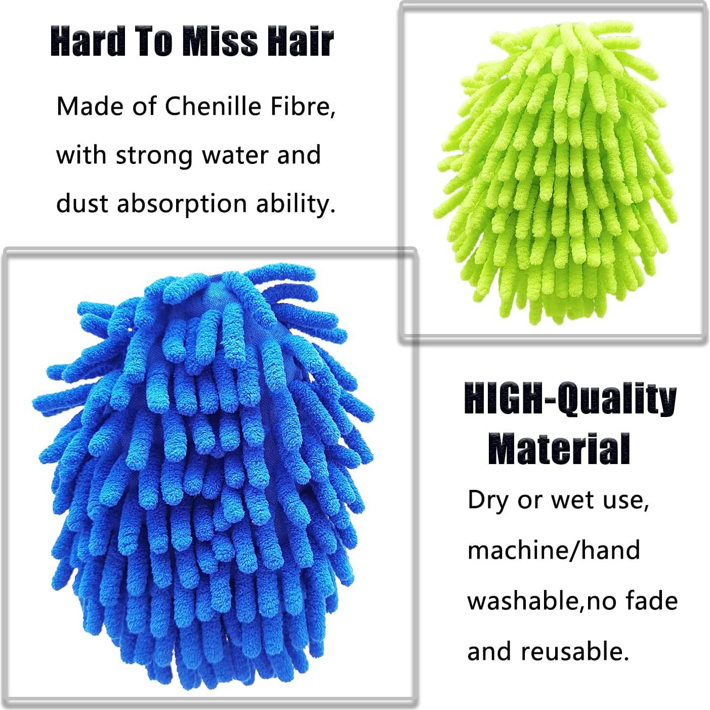 Duster de Microfibra HDongany 33 cm con 4 Cabezas Lavables