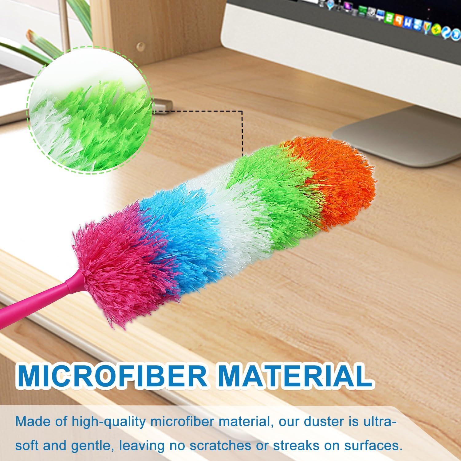 Duster de Mano HTOOLPRO Microfibra 50 cm Flexible y Lavable