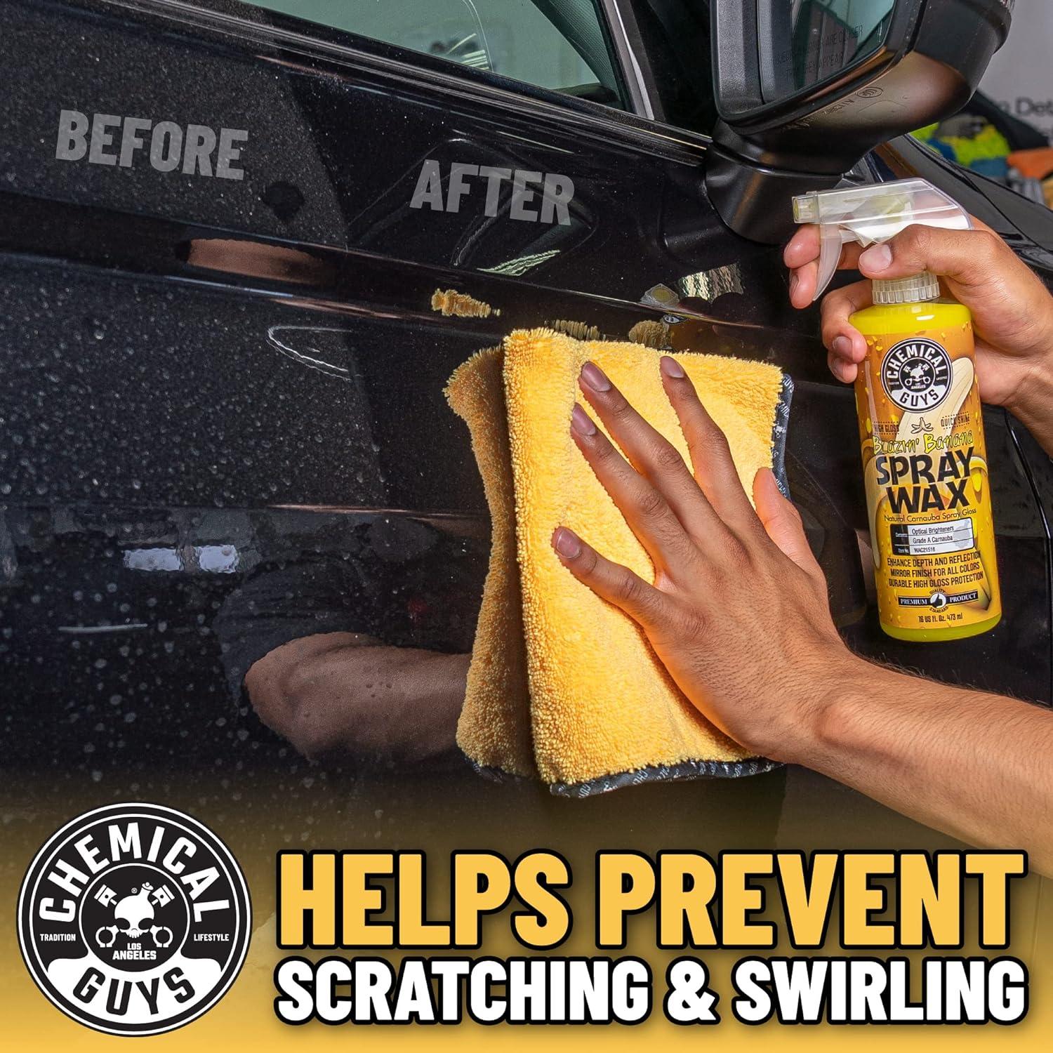 Toalla de Microfibra Chemical Guys MIC_507_03 - Paquete de 3, 61x41 cm