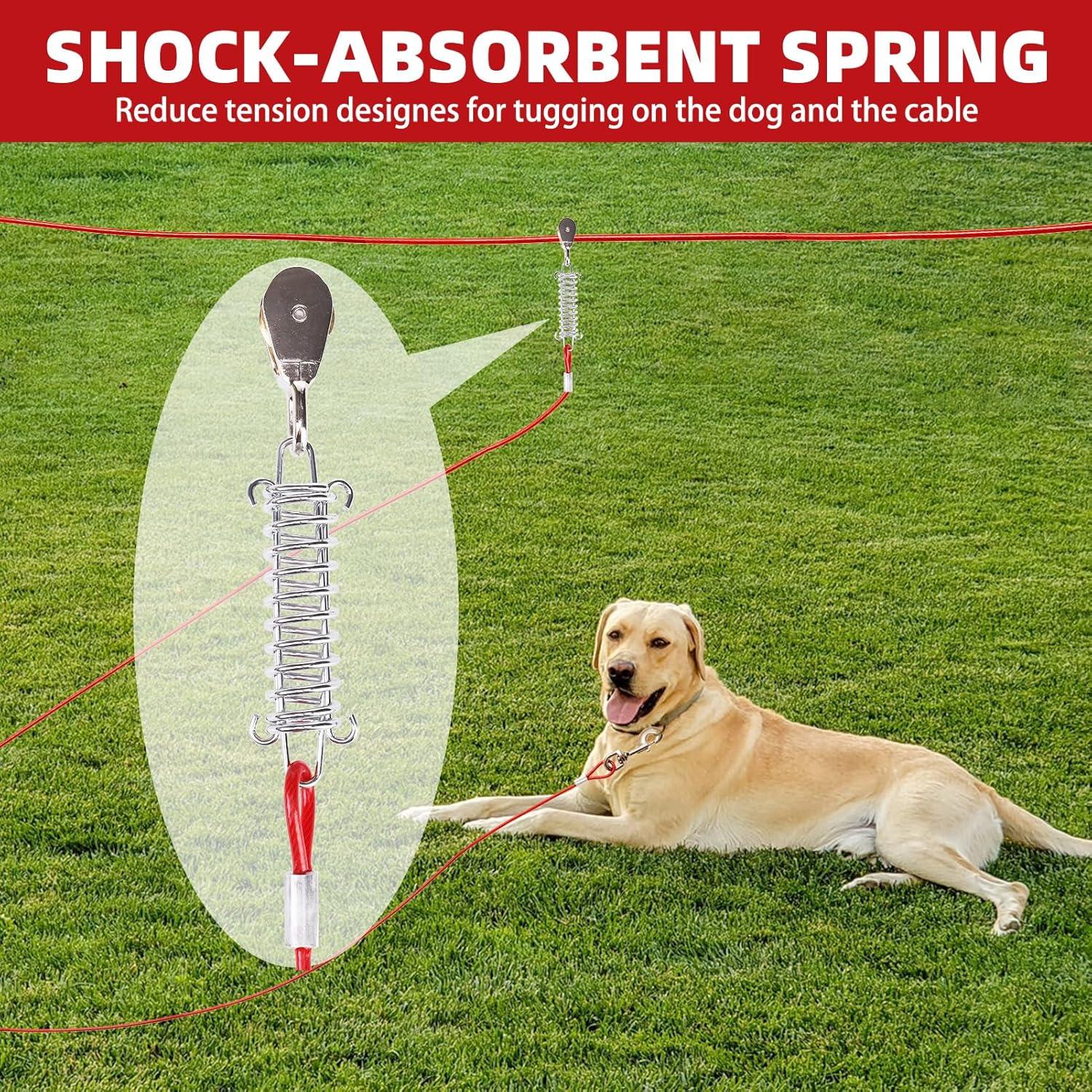 Cable de Atado para Perros PUPTECK 75 pies Rojo Resistente