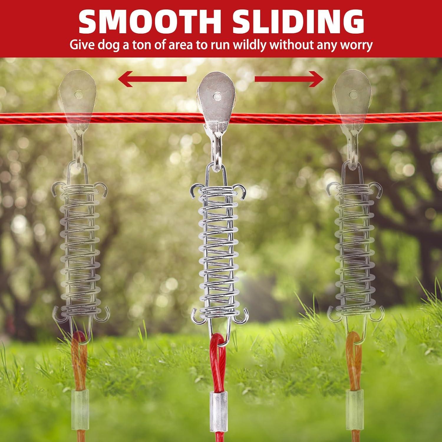 Cable de Atado para Perros PUPTECK 75 pies Rojo Resistente