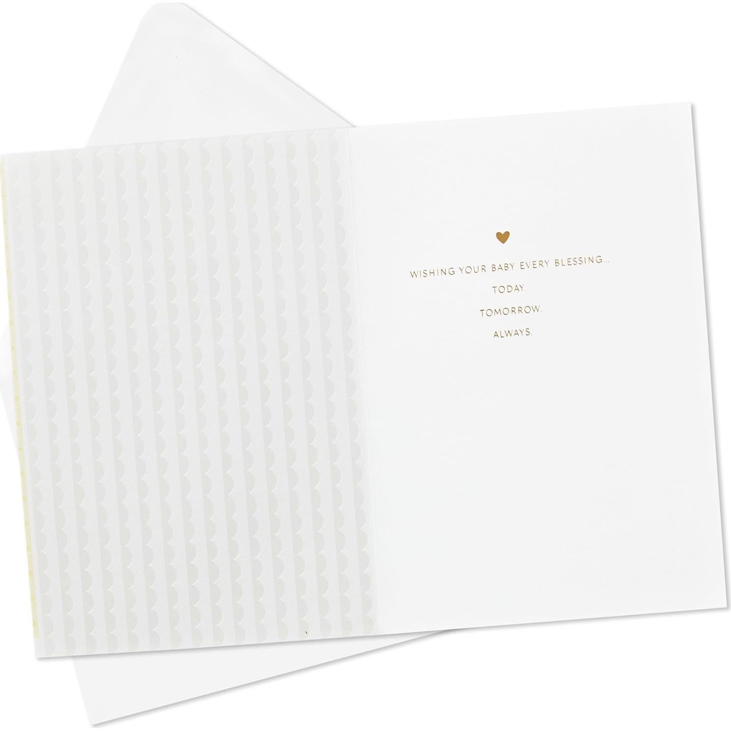 Tarjeta de Bautismo Hallmark Signature Cruz Amarilla 12.7x18.3cm