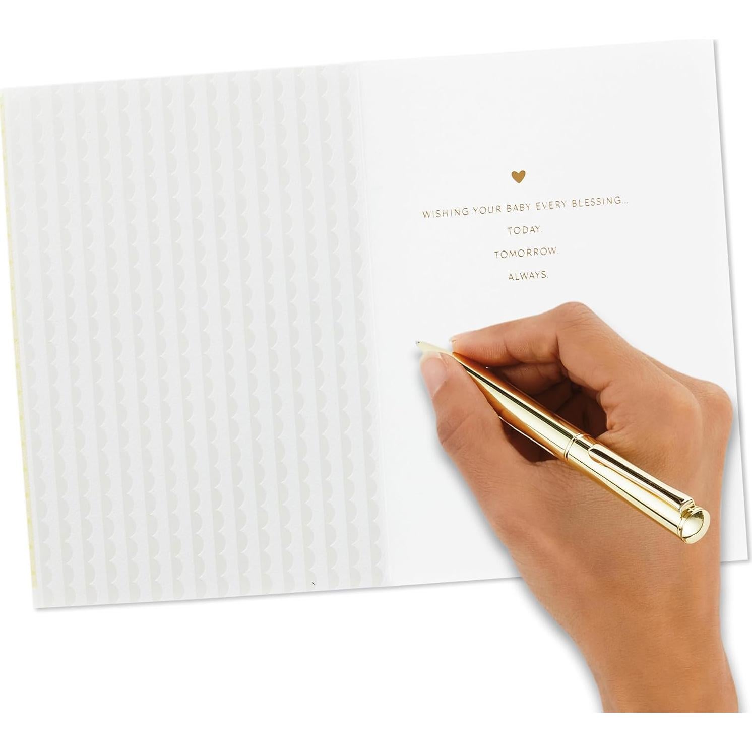 Tarjeta de Bautismo Hallmark Signature Cruz Amarilla 12.7x18.3cm