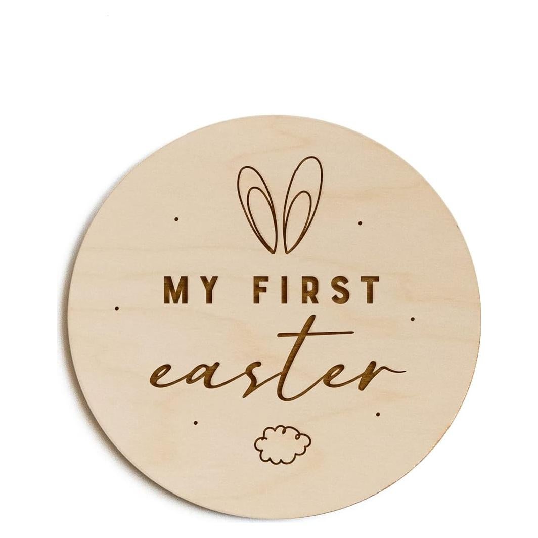 Tarjetas de Hito de Madera La Compañía de Algodón y Lona - Mi Primer Pascua