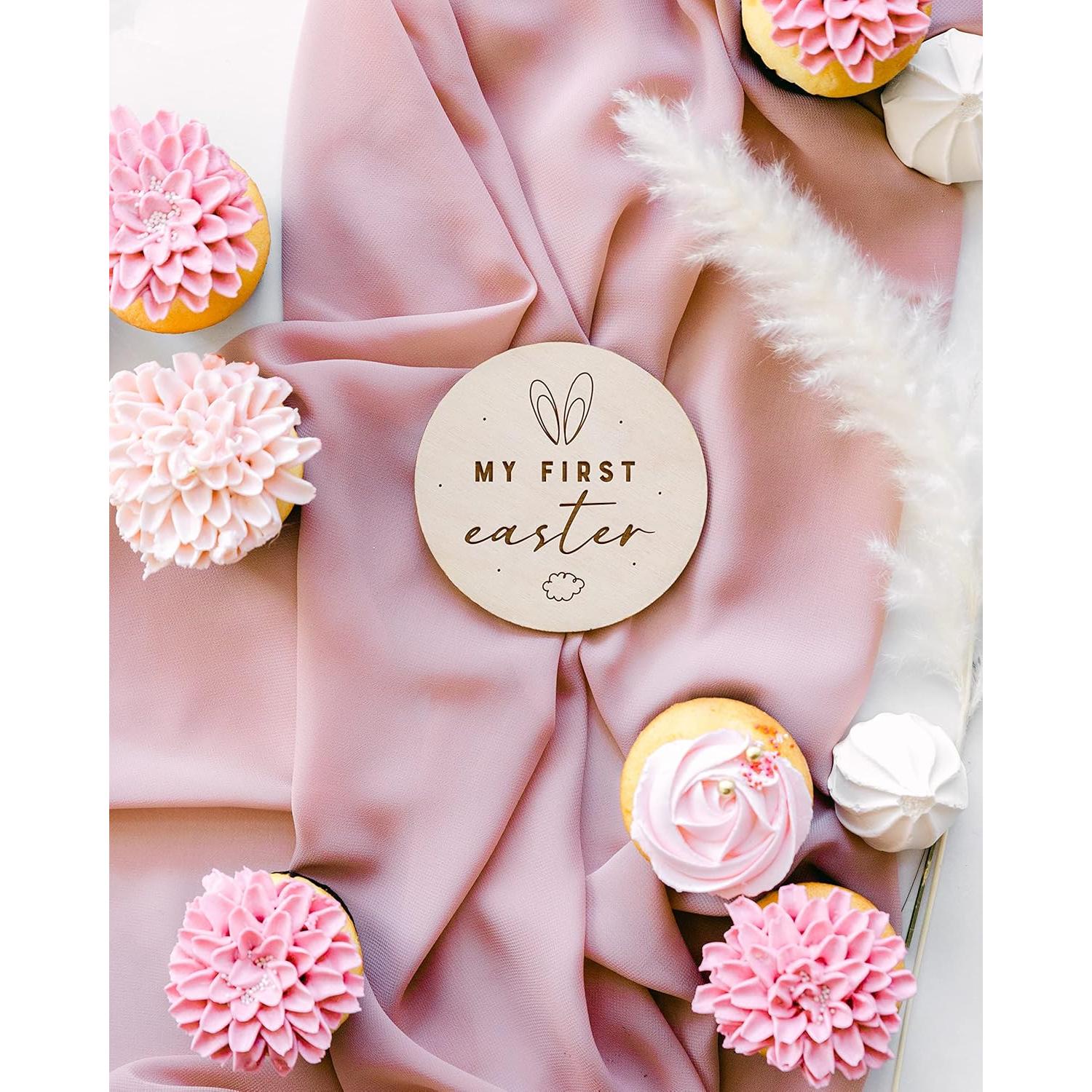 Tarjetas de Hito de Madera La Compañía de Algodón y Lona - Mi Primer Pascua