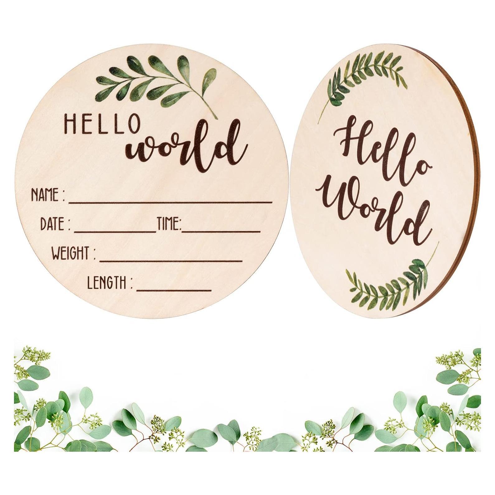 Cartel de Anuncio de Nacimiento Giftacity - Doble Cara 15cm