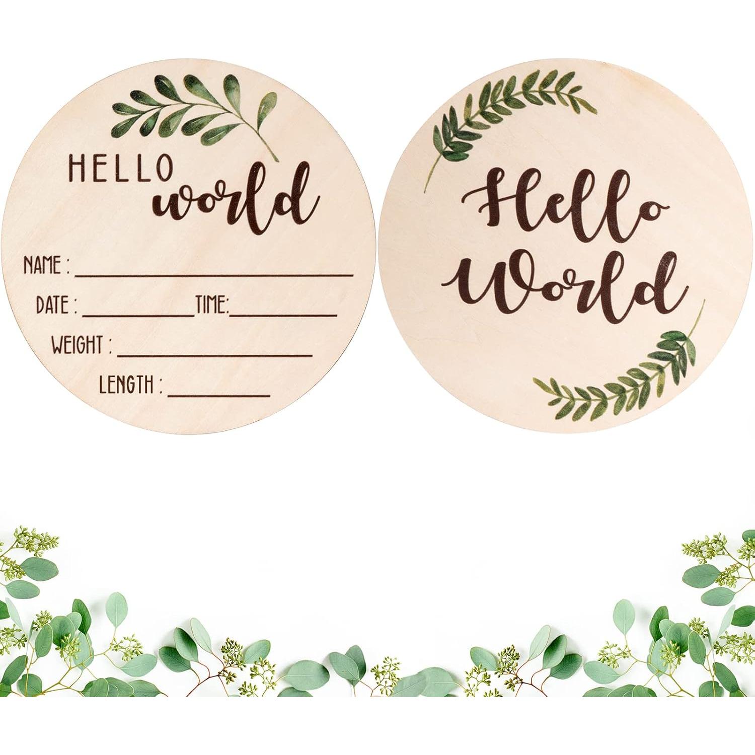 Cartel de Anuncio de Nacimiento Giftacity - Doble Cara 15cm