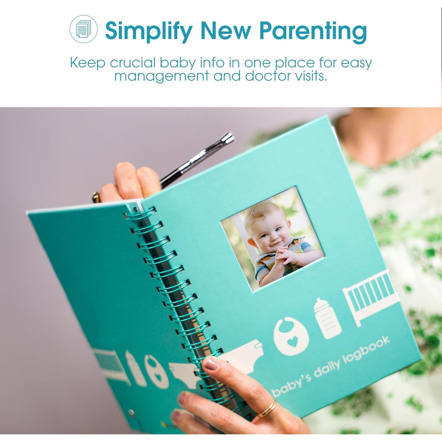 Planificador Diario del Bebé Pearhead Azul, 50 Páginas