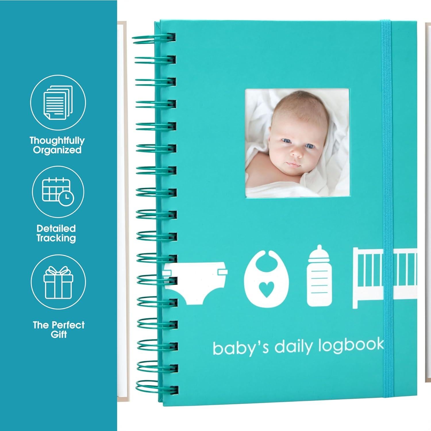 Planificador Diario del Bebé Pearhead Azul, 50 Páginas